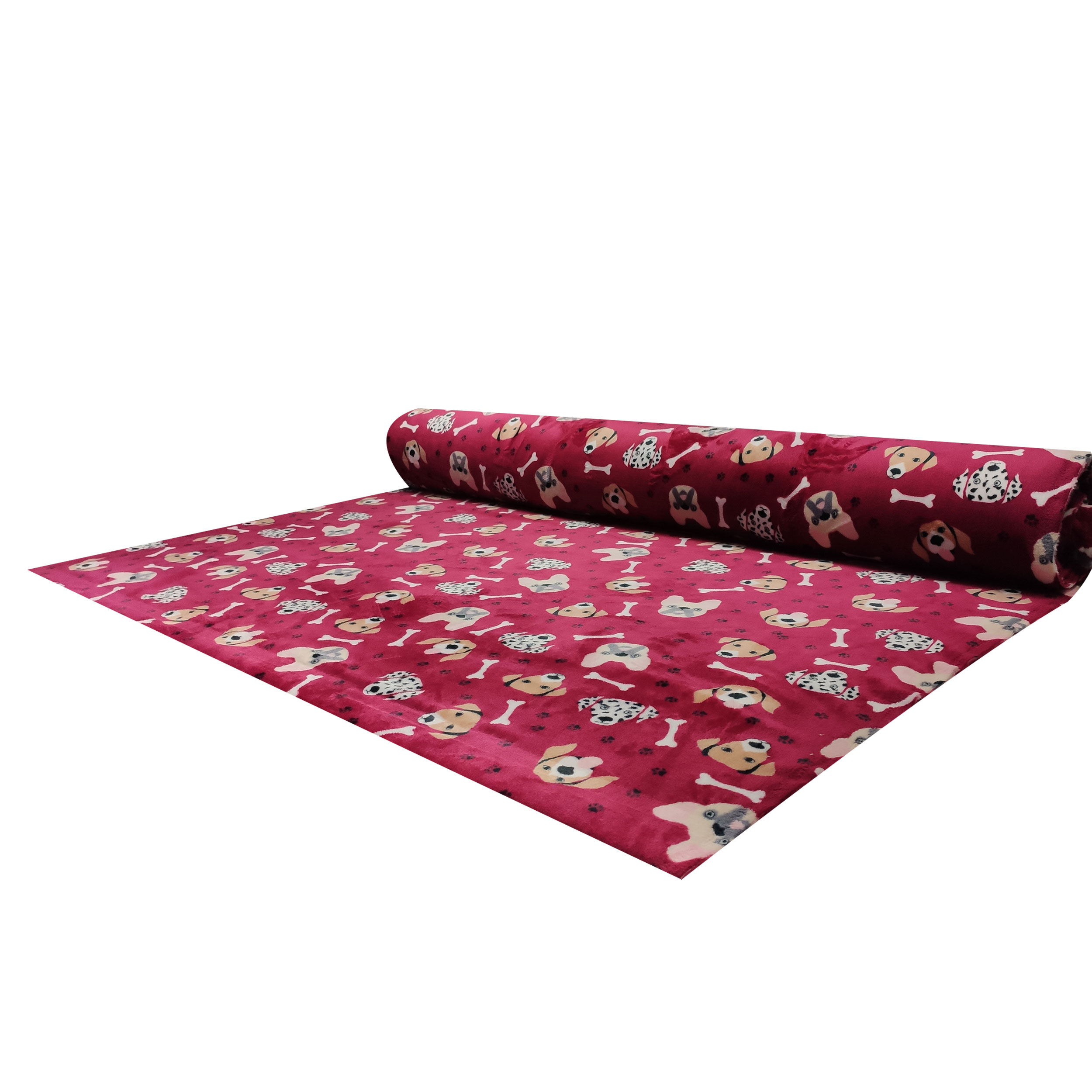 Cashmere Fleece Doggie Fondo Rojo Oscuro