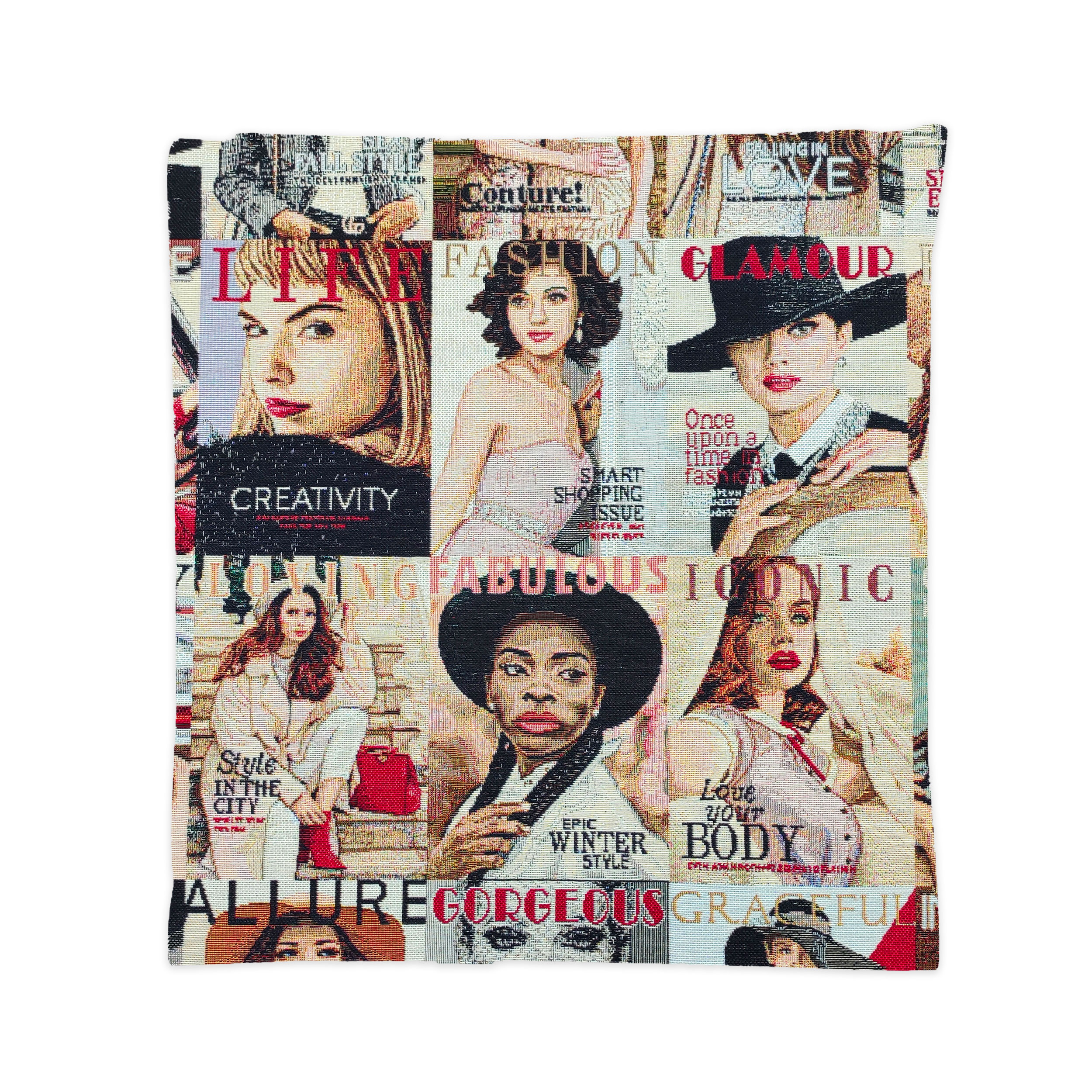 Gobelin Cushion Pillowcase Fashion Magazines Image