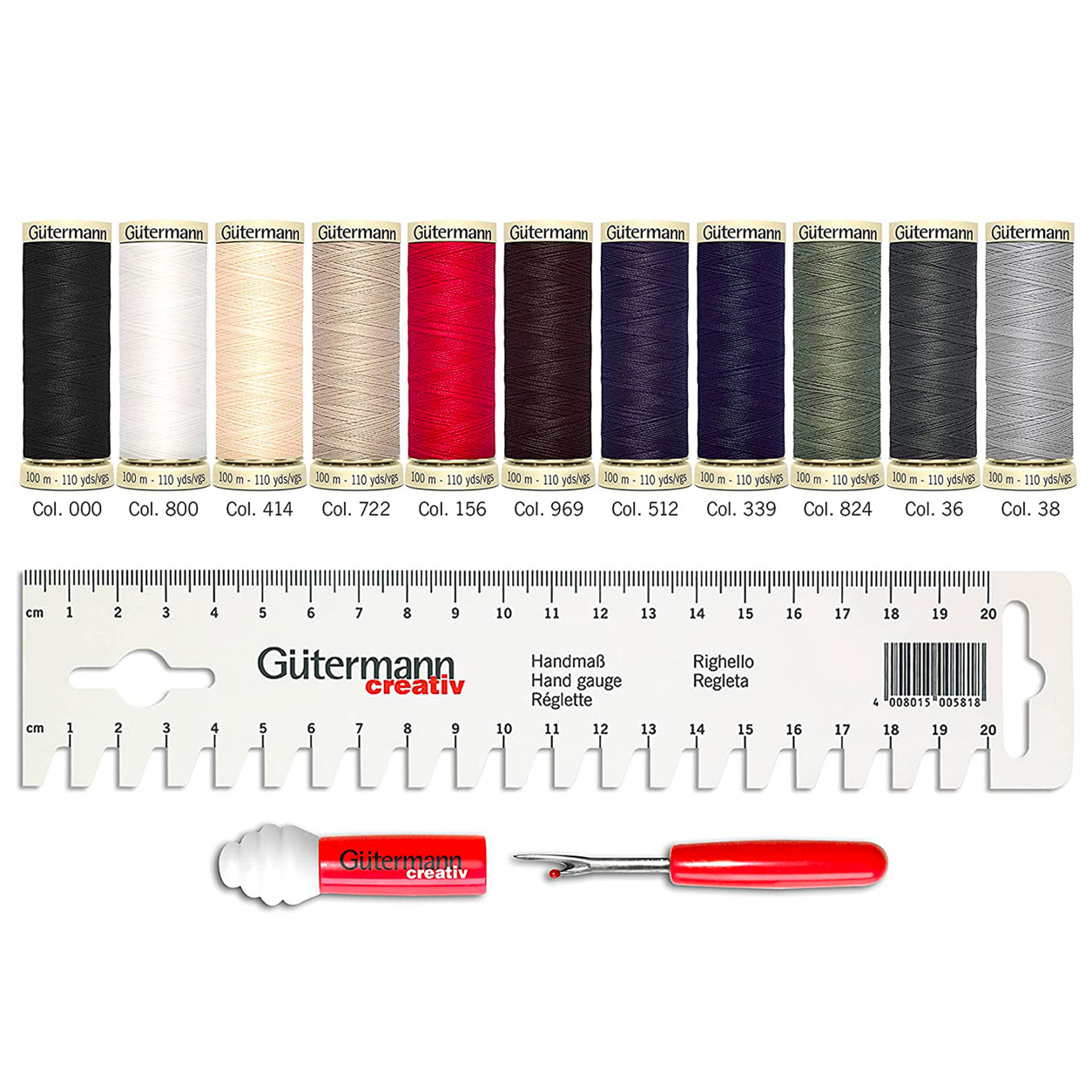 Gutermann Cosedora 11 Bobinas con Regla y Grapadora