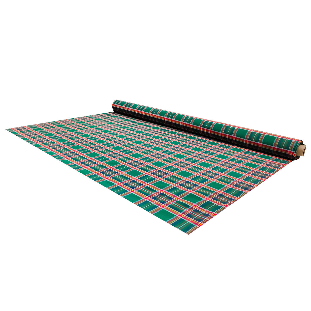 Grün-Rot Schottischer Tartan-Stoff Image