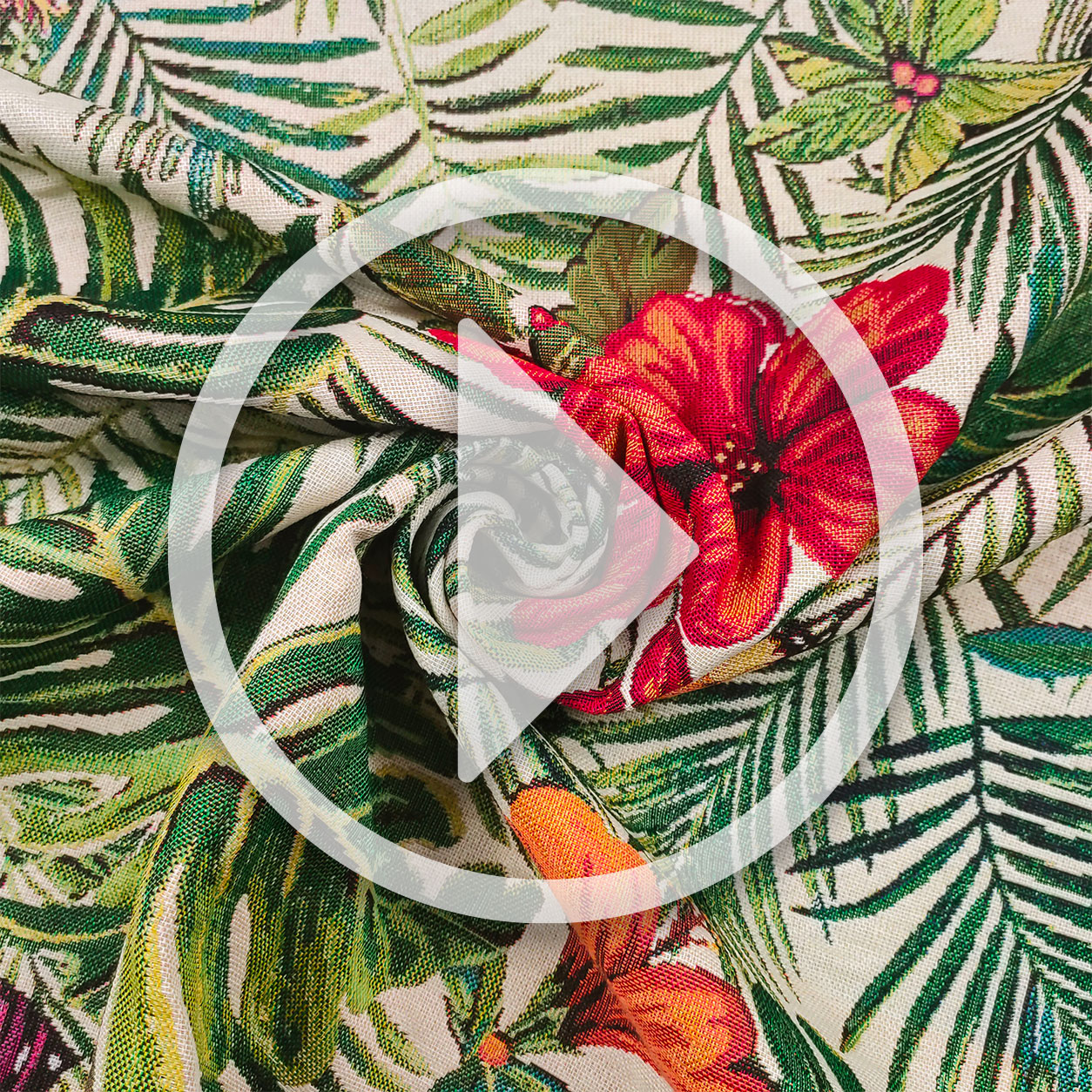 Upholstery Gobelin - Tropical Flowers Image