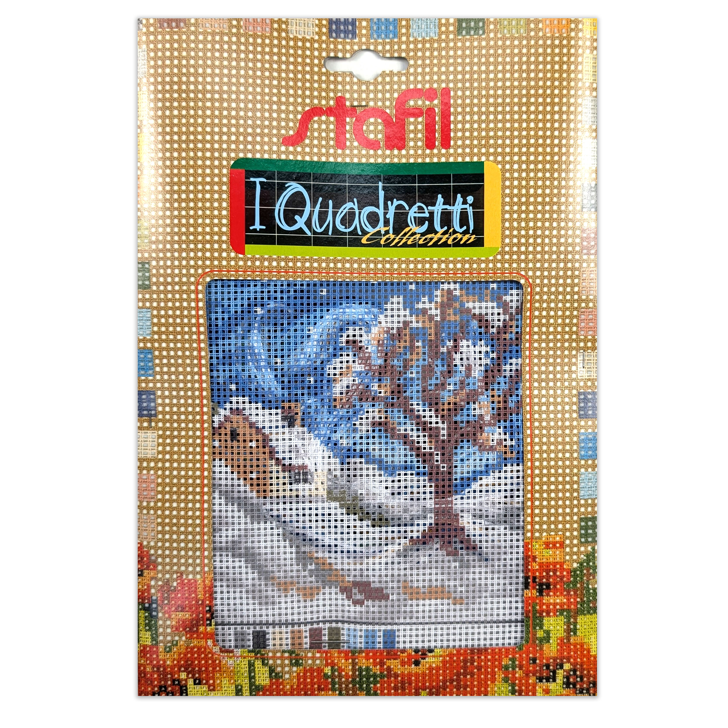 Set Half Cross Stitch "i Quadretti" Winter Landscape Image