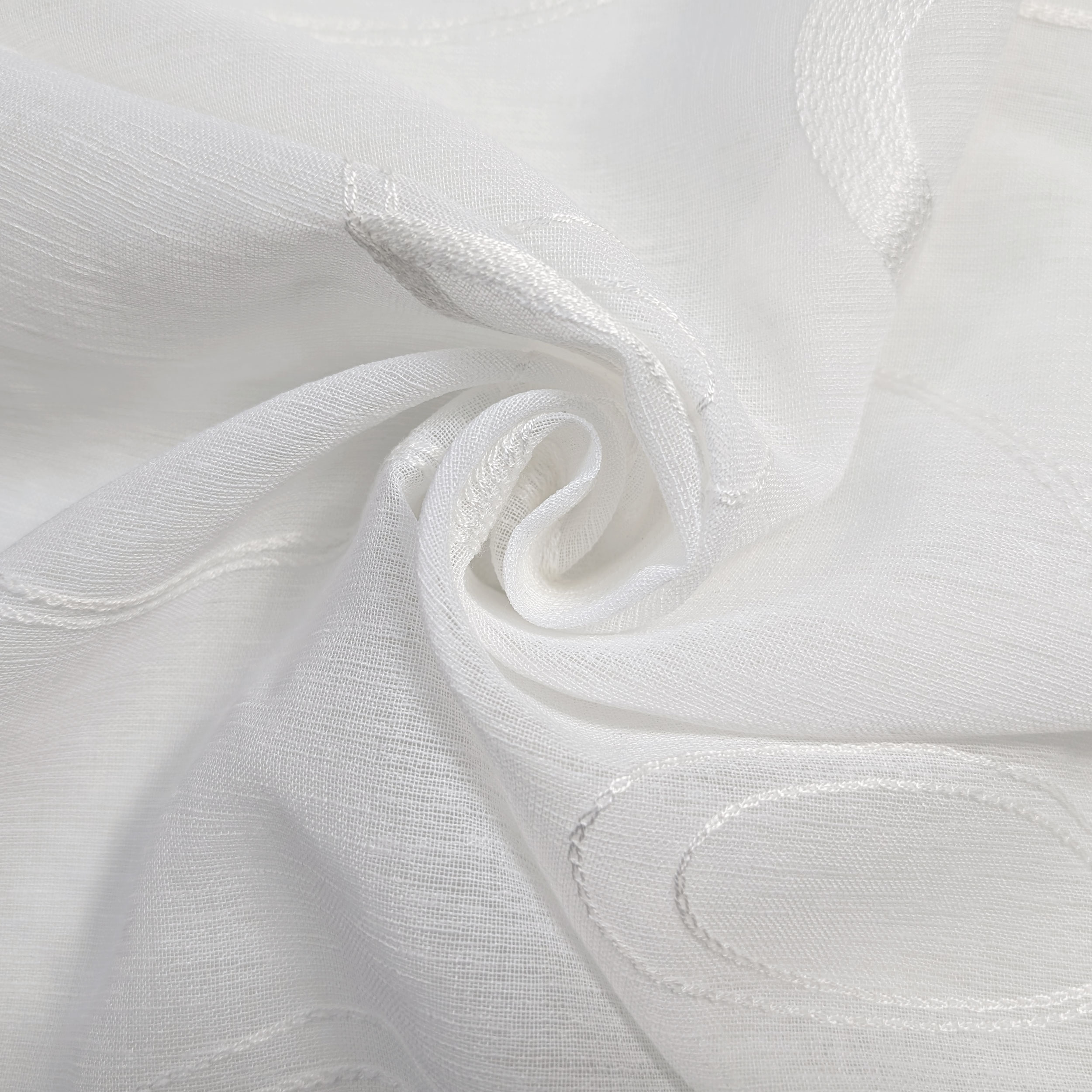 Fabric Curtain Ada White Image