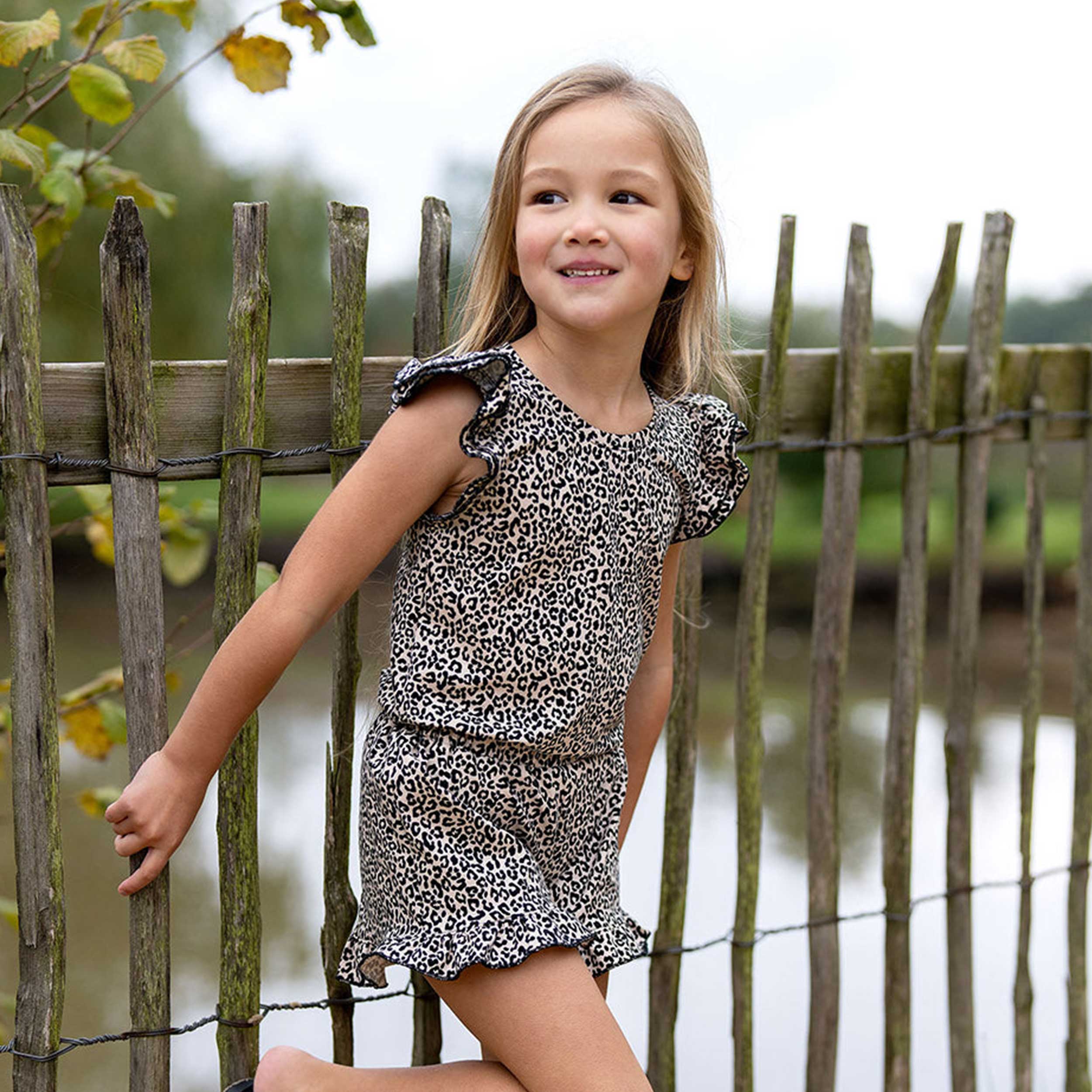Jersey Cotton Beige Leopard Print Jersey Image