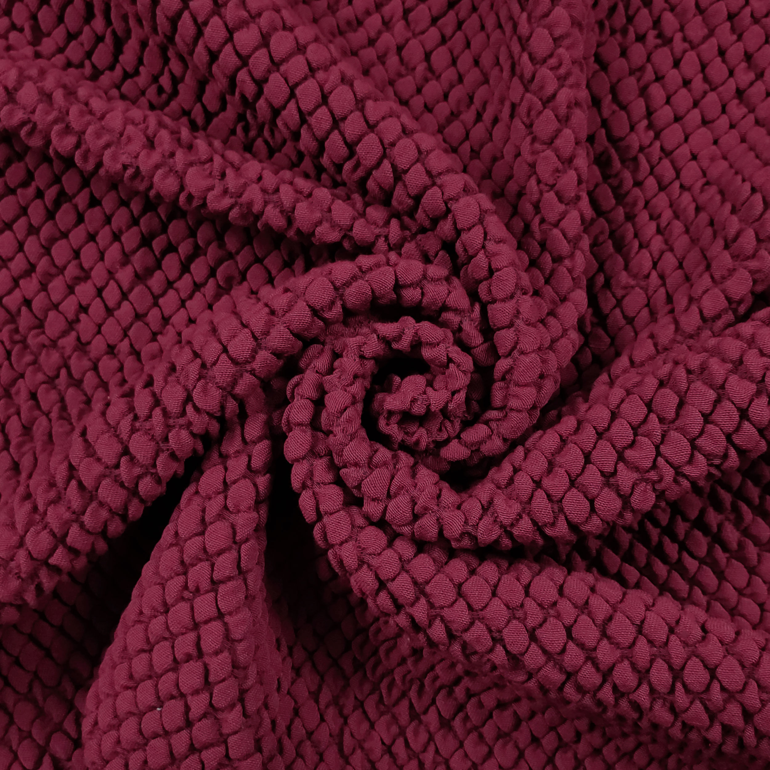 Bi-elastic Embossed Sofa Cover Fabric Large Bordeaux Image