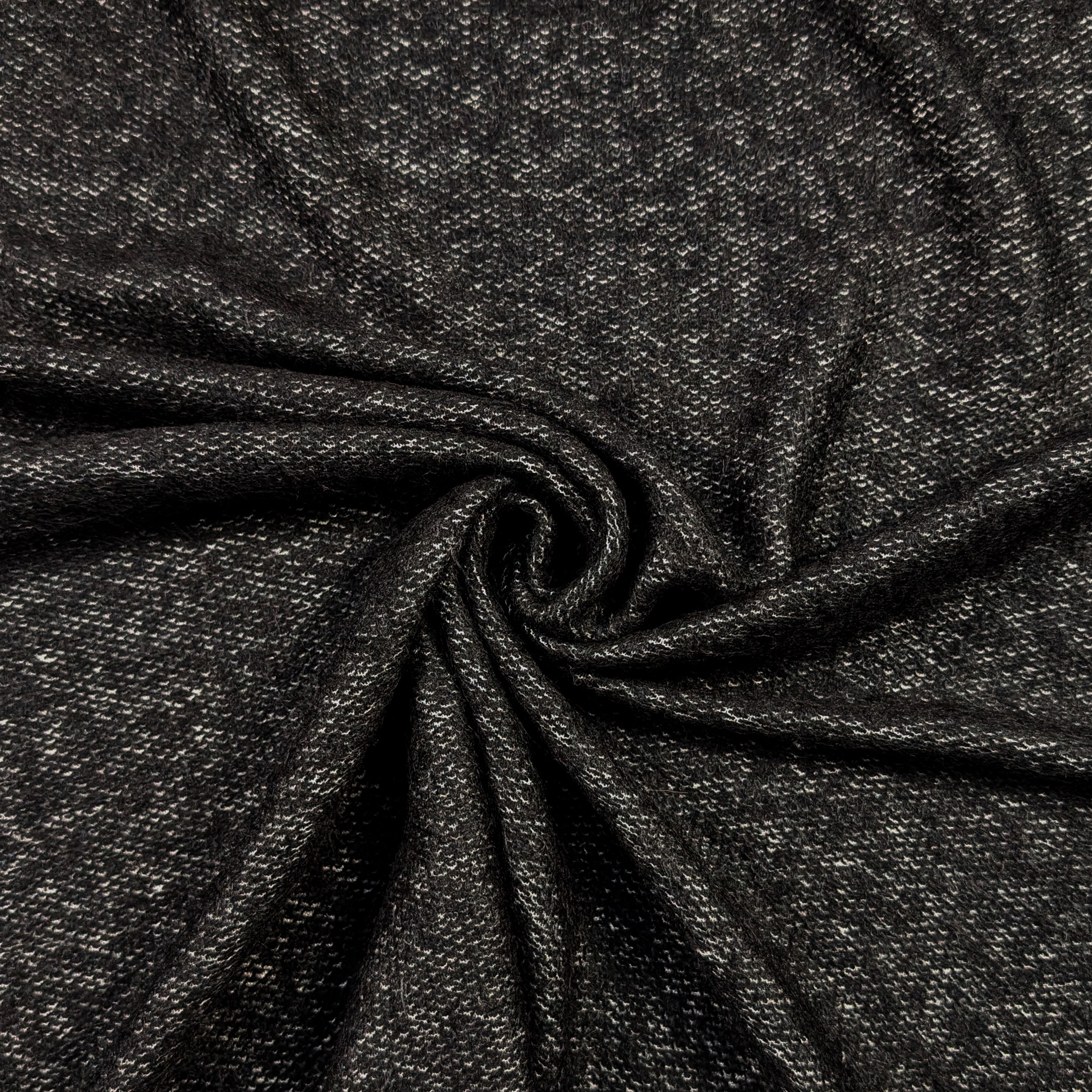 Black Melange Cashmere Effect Sweater Image