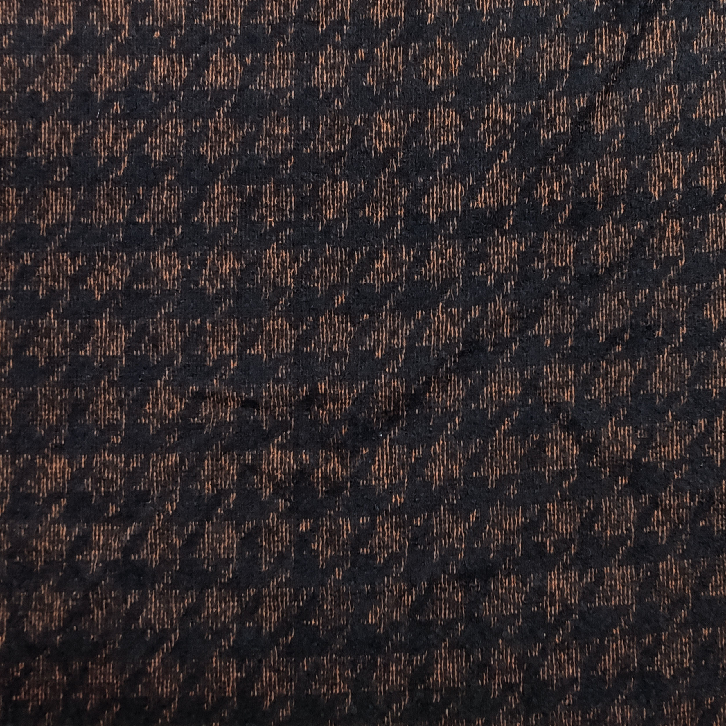 Bielastic Pied de Poule Blue Brown fabric