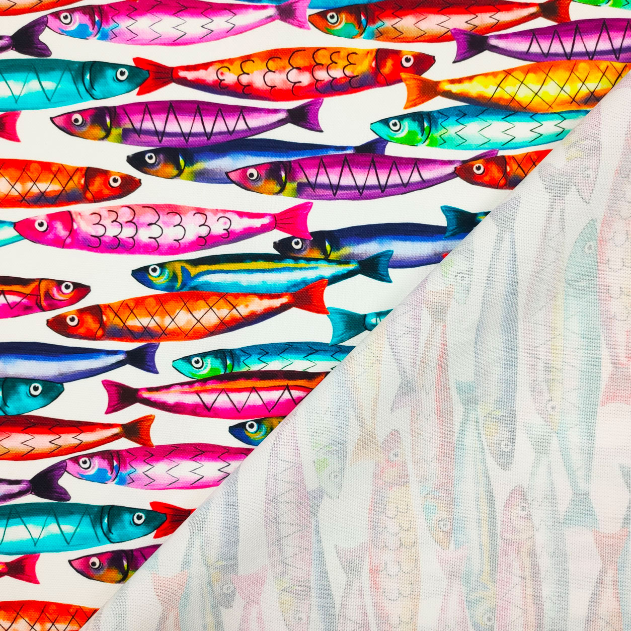 Panama Cotton Sardine Tissu multicolore Image