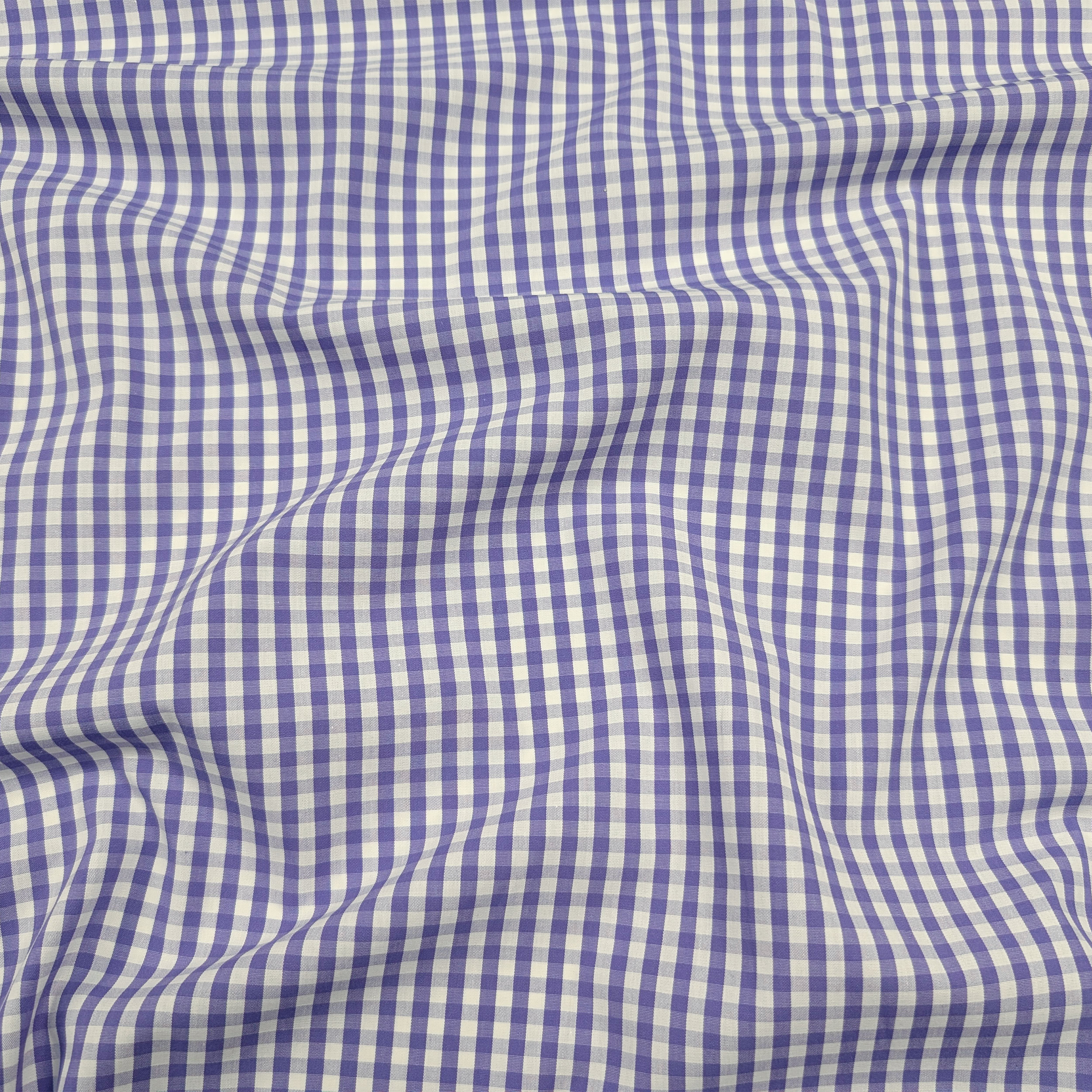 Quadrettino Shirting Cotton Lavender Image