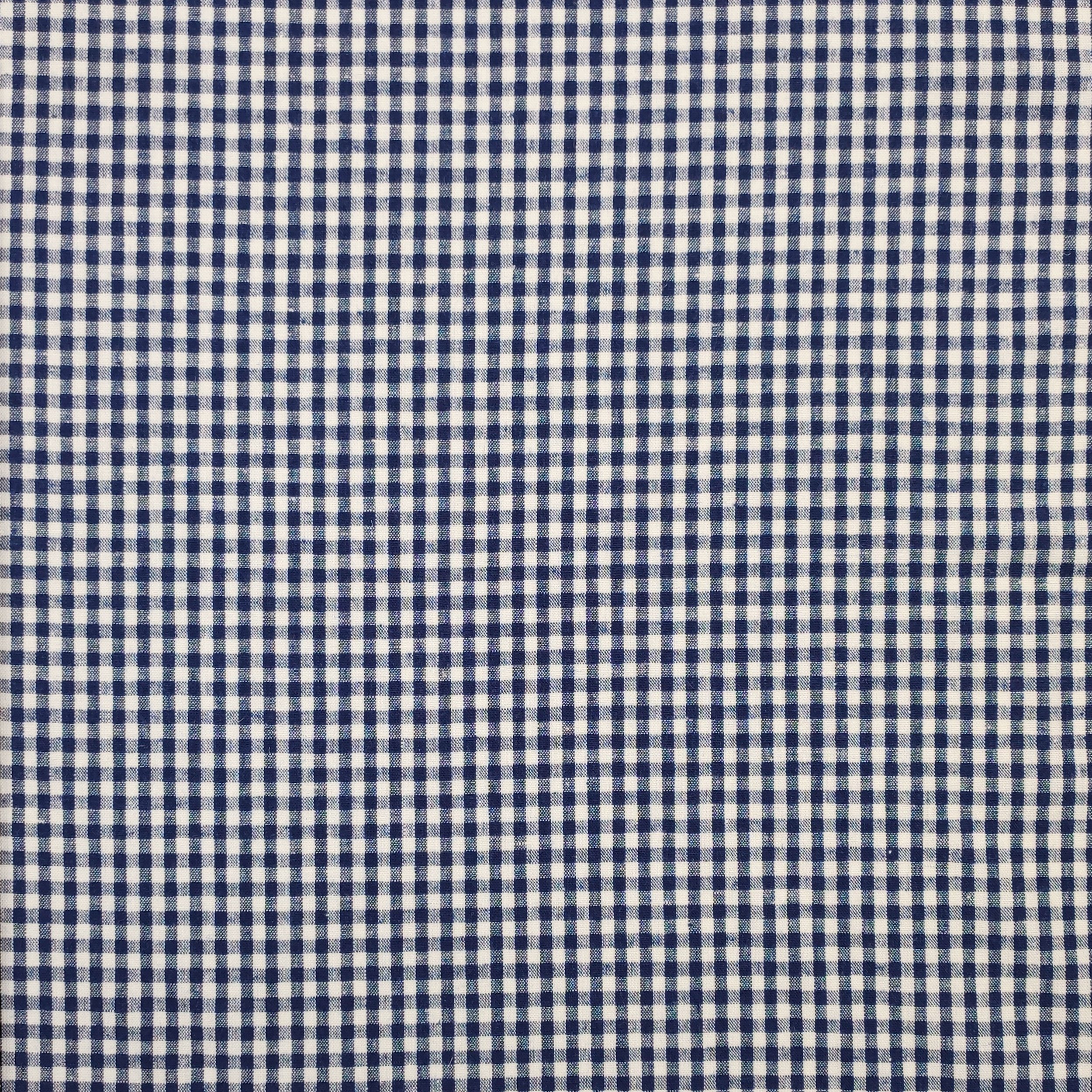 Linen Blend Blue Gingham Image