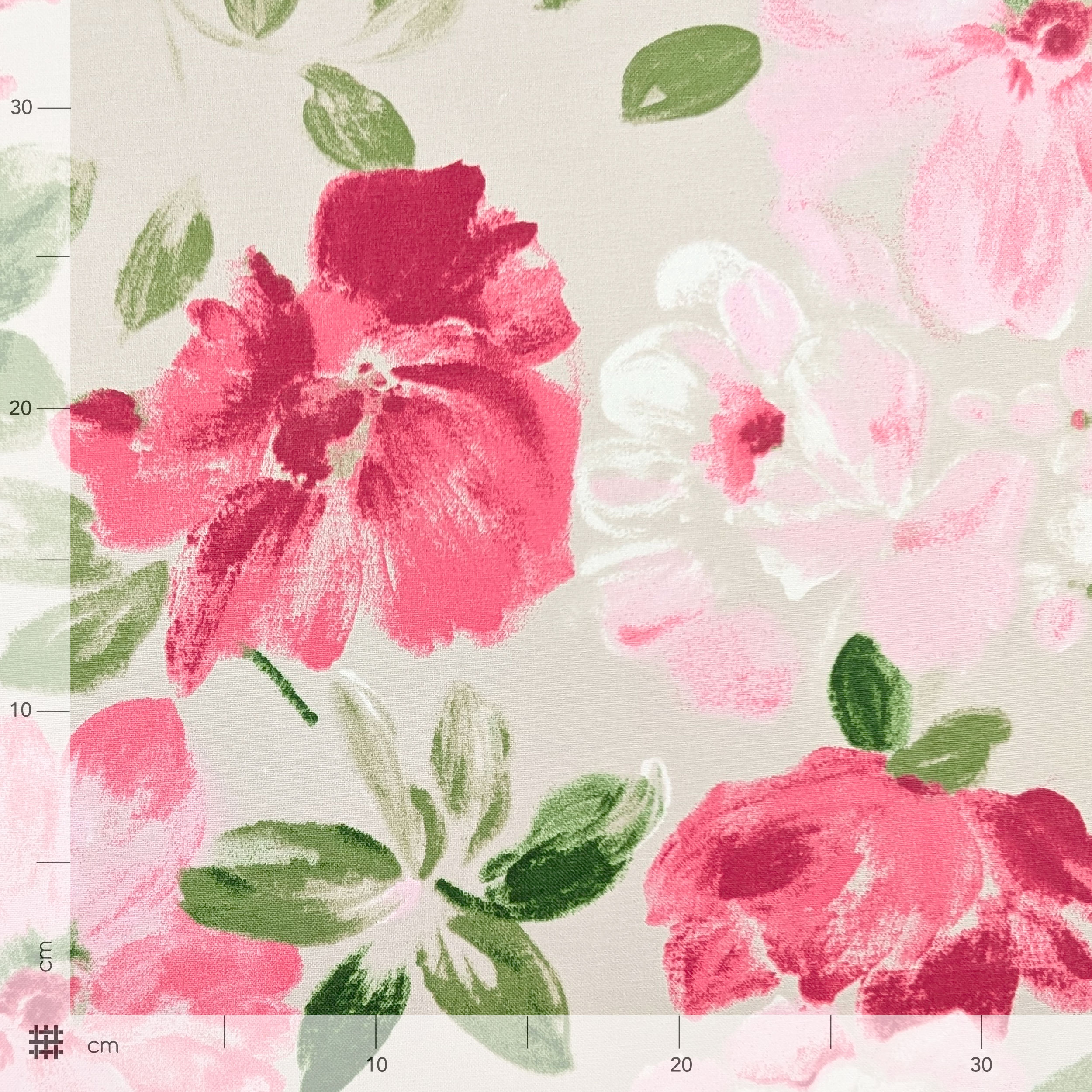 Panama Cotton Flowers Pink Tones Image
