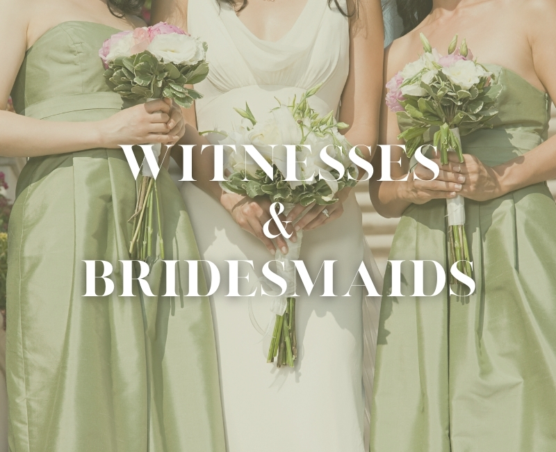 WITNESSES e Bridesmaids panini tessuti