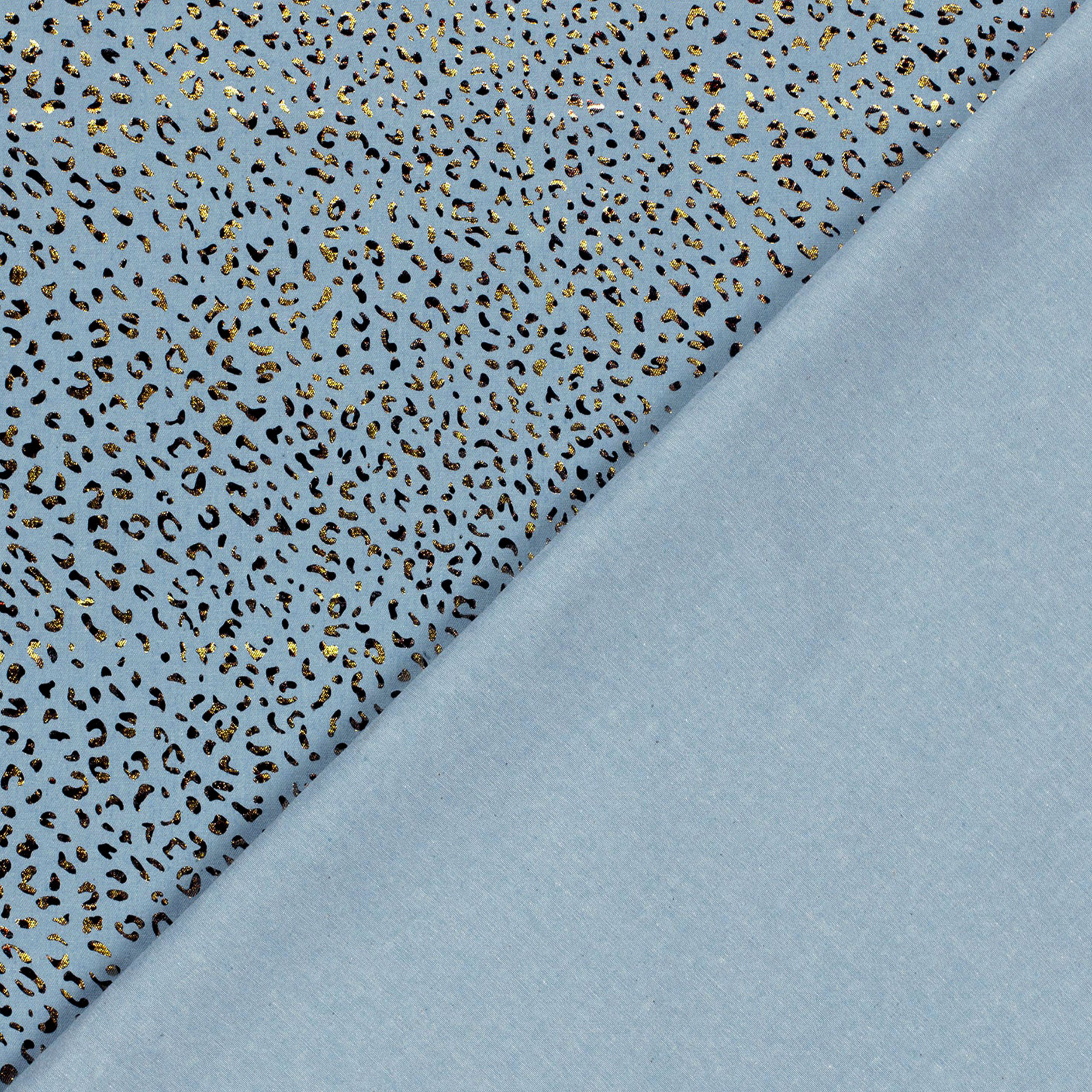 Gold Spotted Light Wash Cotton Jeans Image