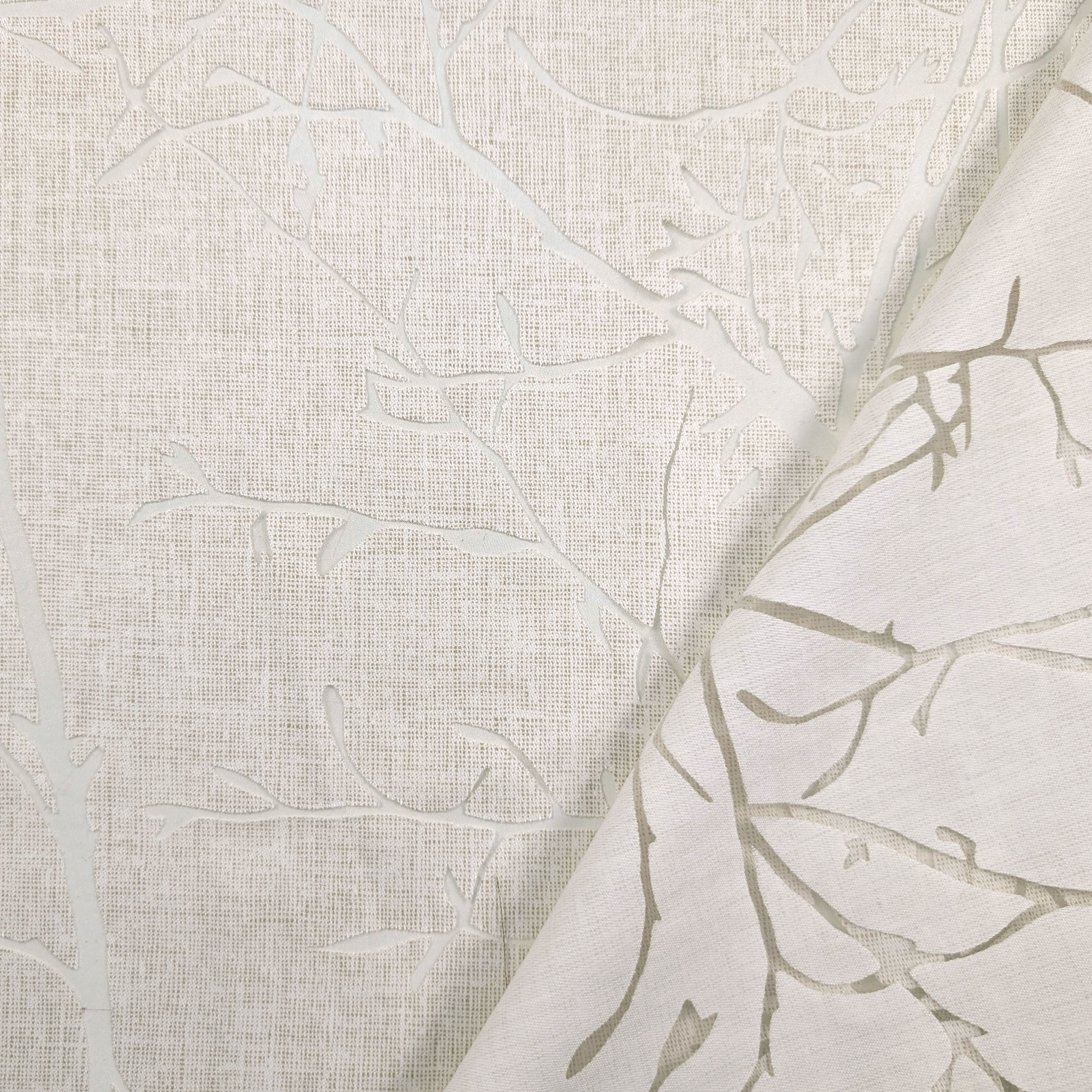 Curtain Fabric Rami Devorè Beige Image