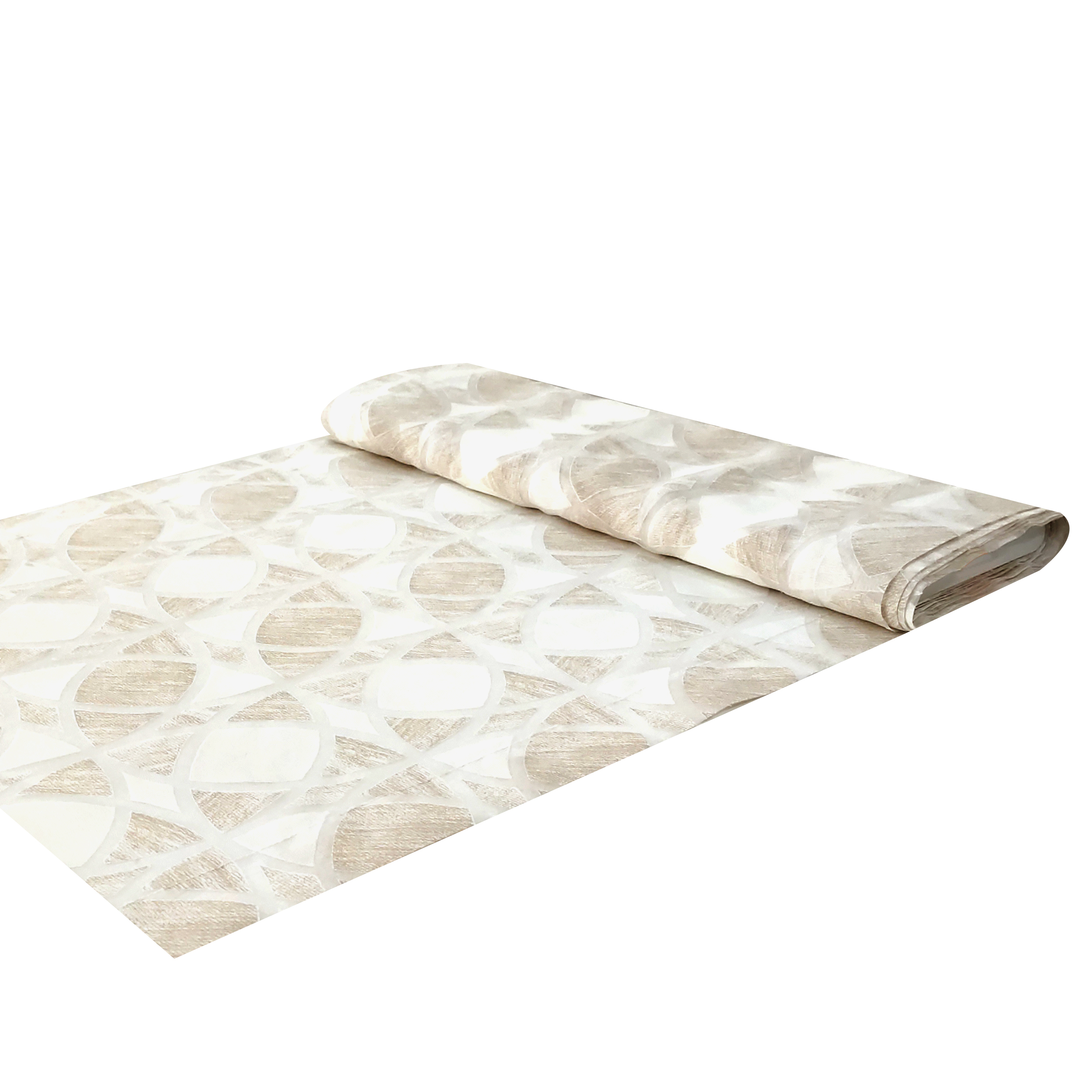 Tissu de rideau géométrique Devorè Beige