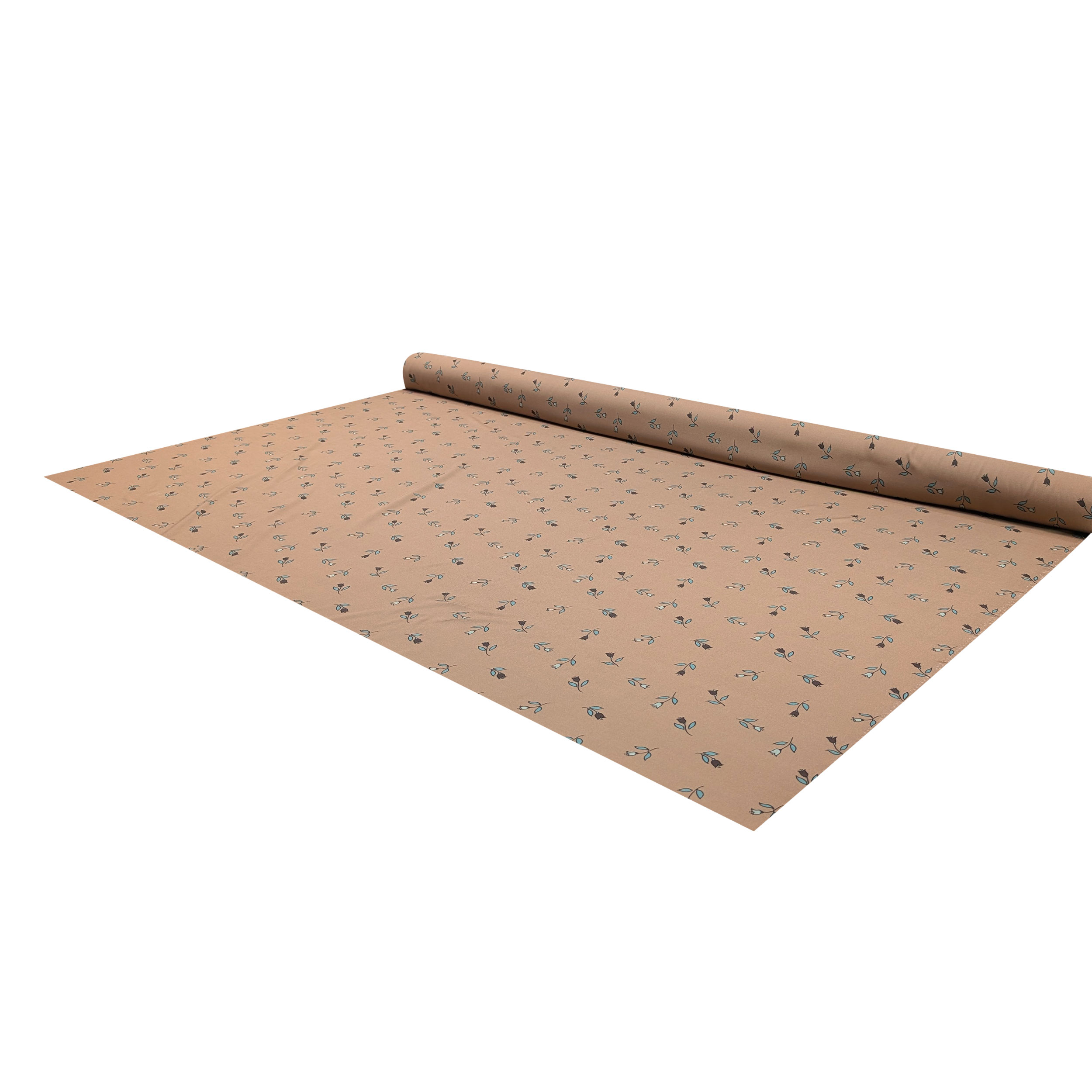 Viscose with a floral pattern on a dark beige background Image