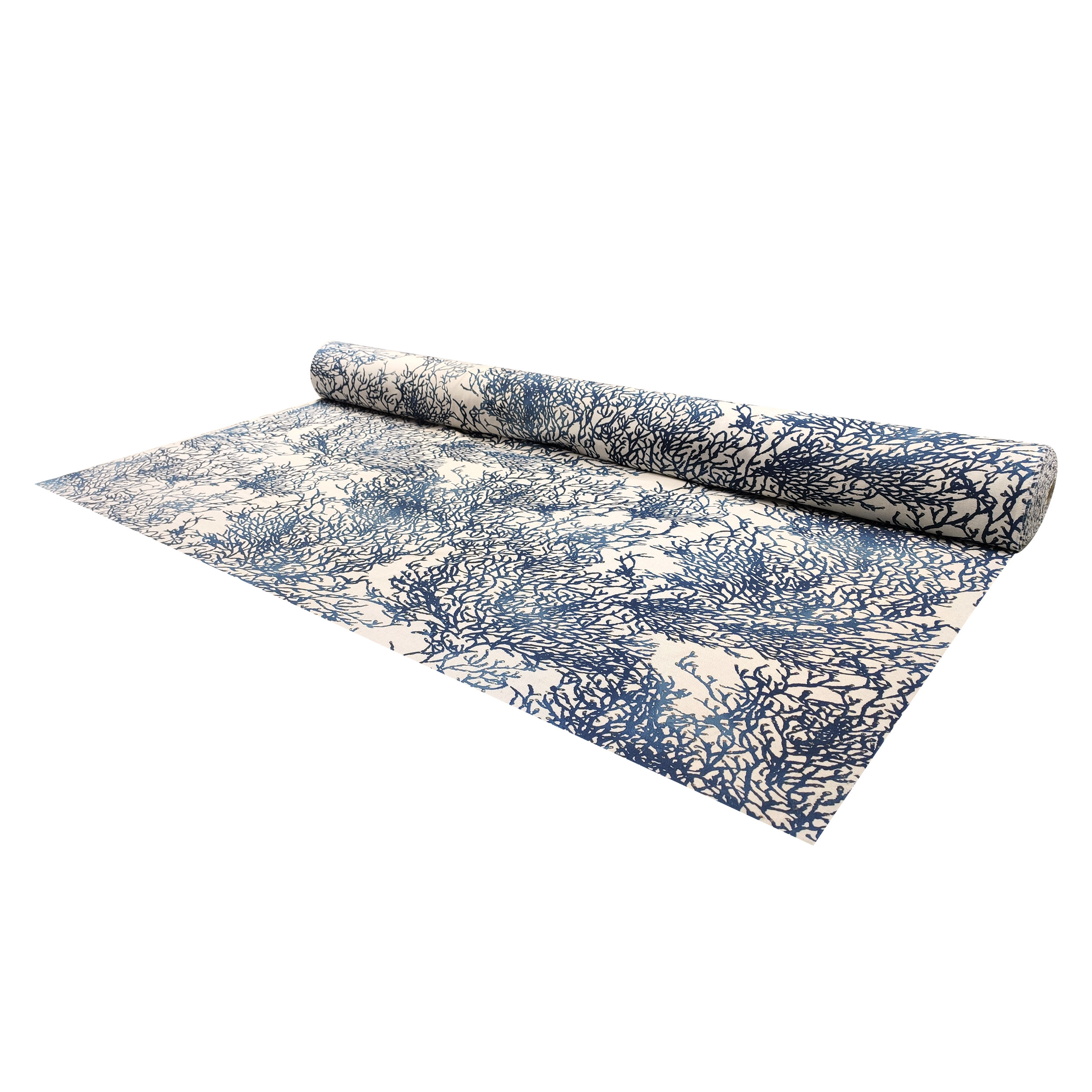 Coralli Blue Natürlicher Stoff