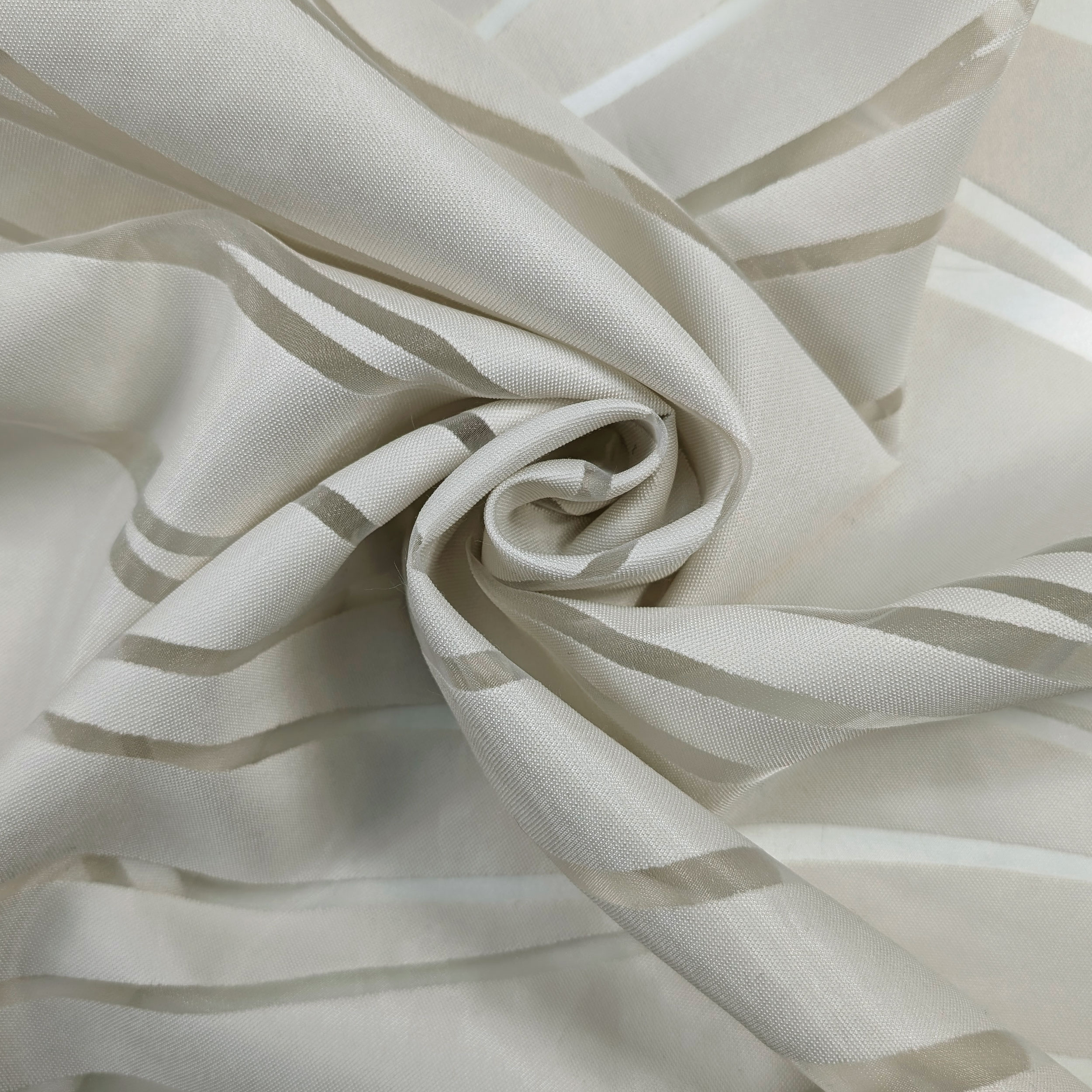 Curtain Fabric Devorè Soft Waves Ecru Image