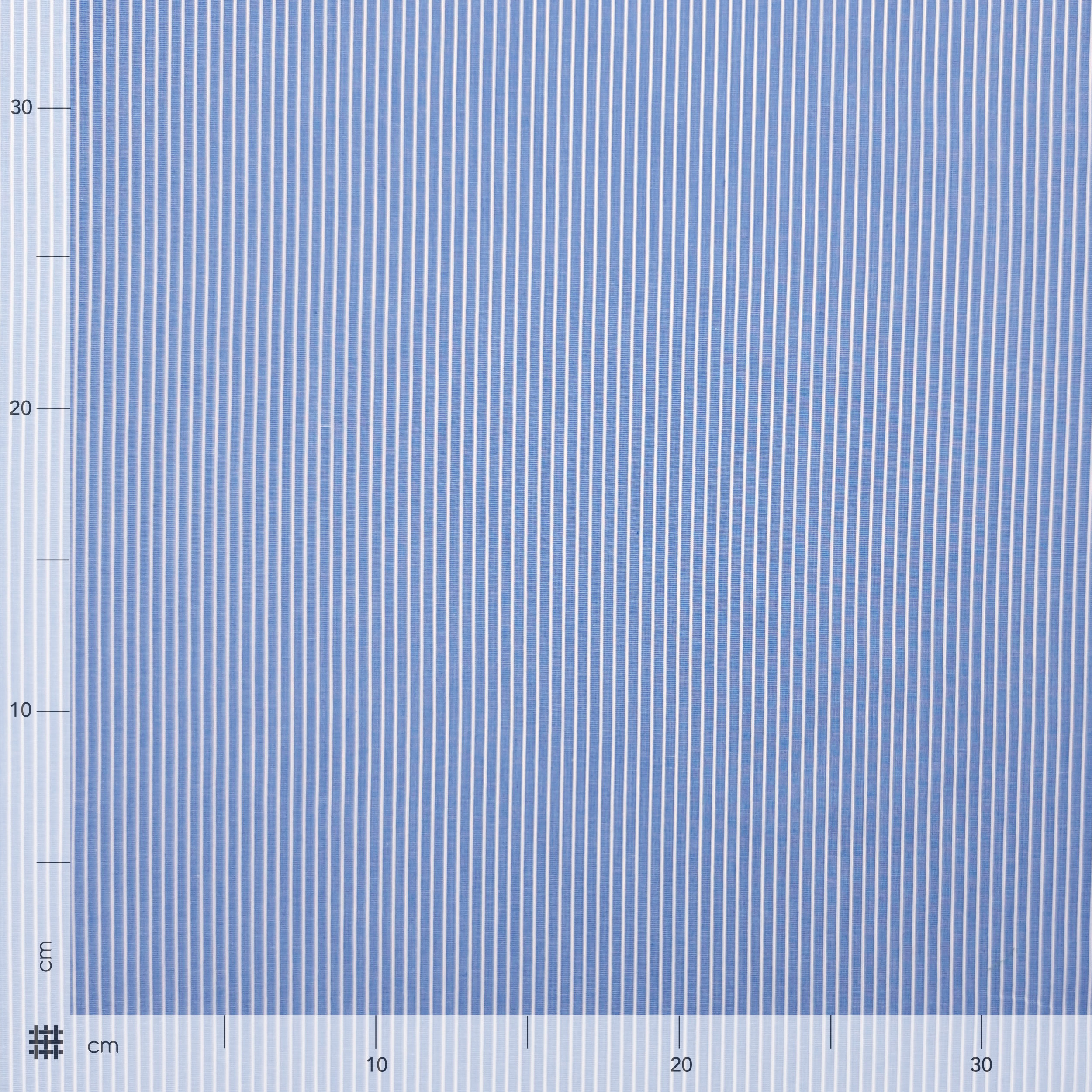Cotton for Shirting White Stripes Light Blue Background Image