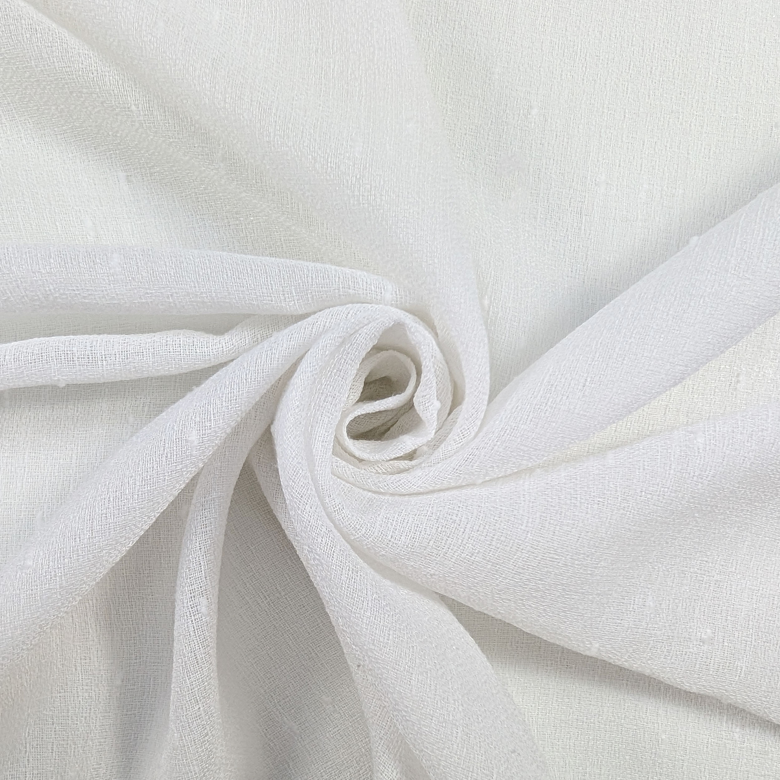 Natural Flocked Curtain Fabric Image