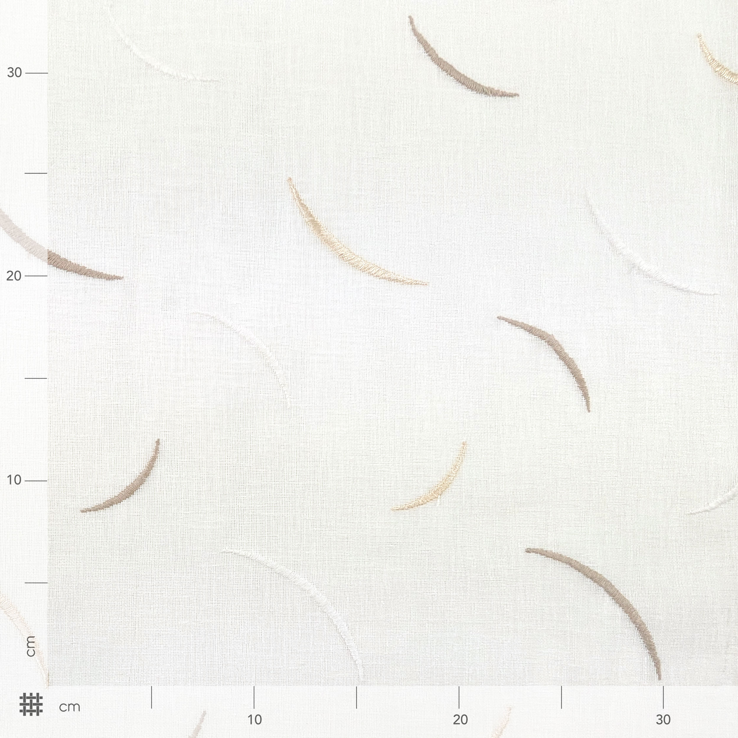 Curtain Fabric Embroidered Dove Grey Image