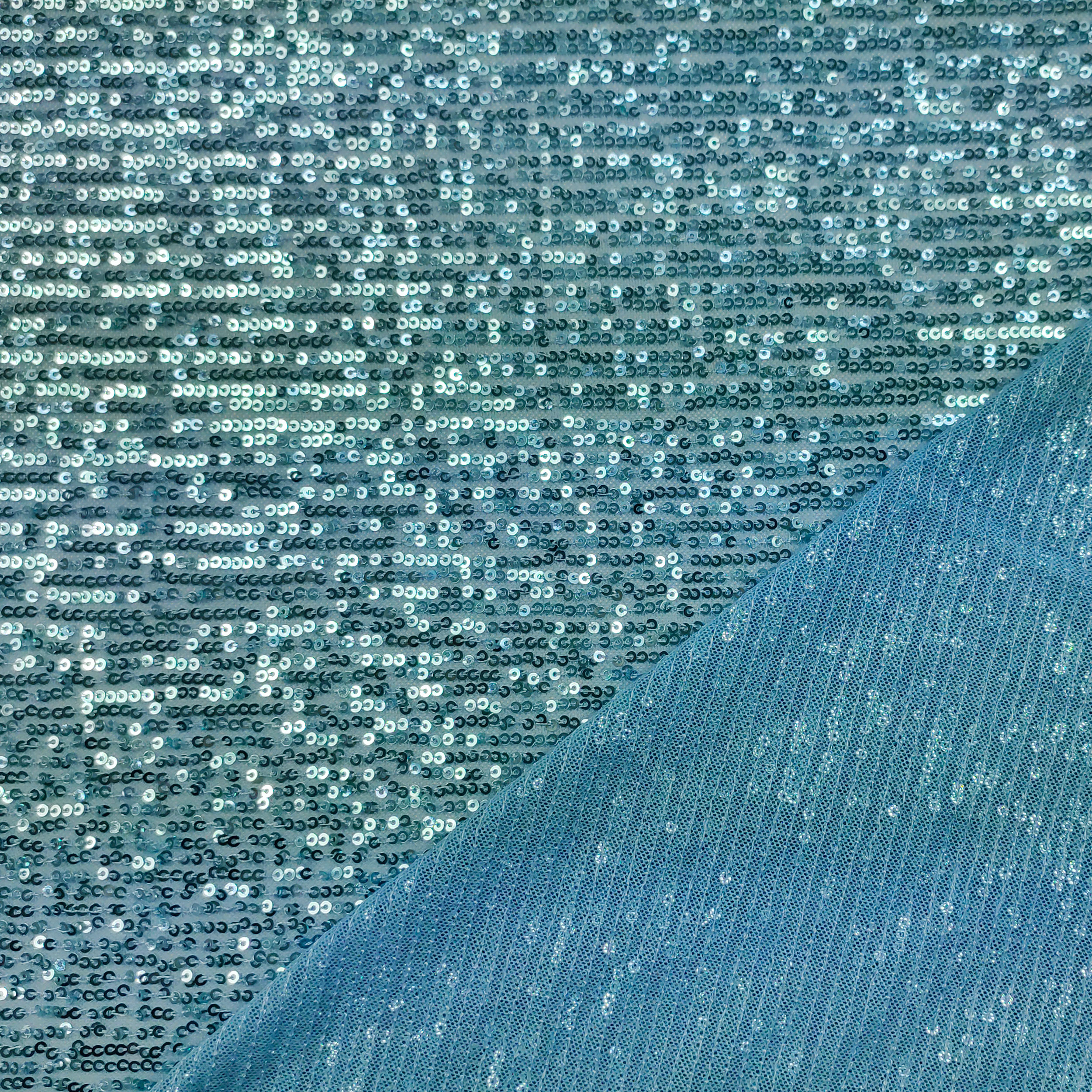 Tissu à paillettes bleu