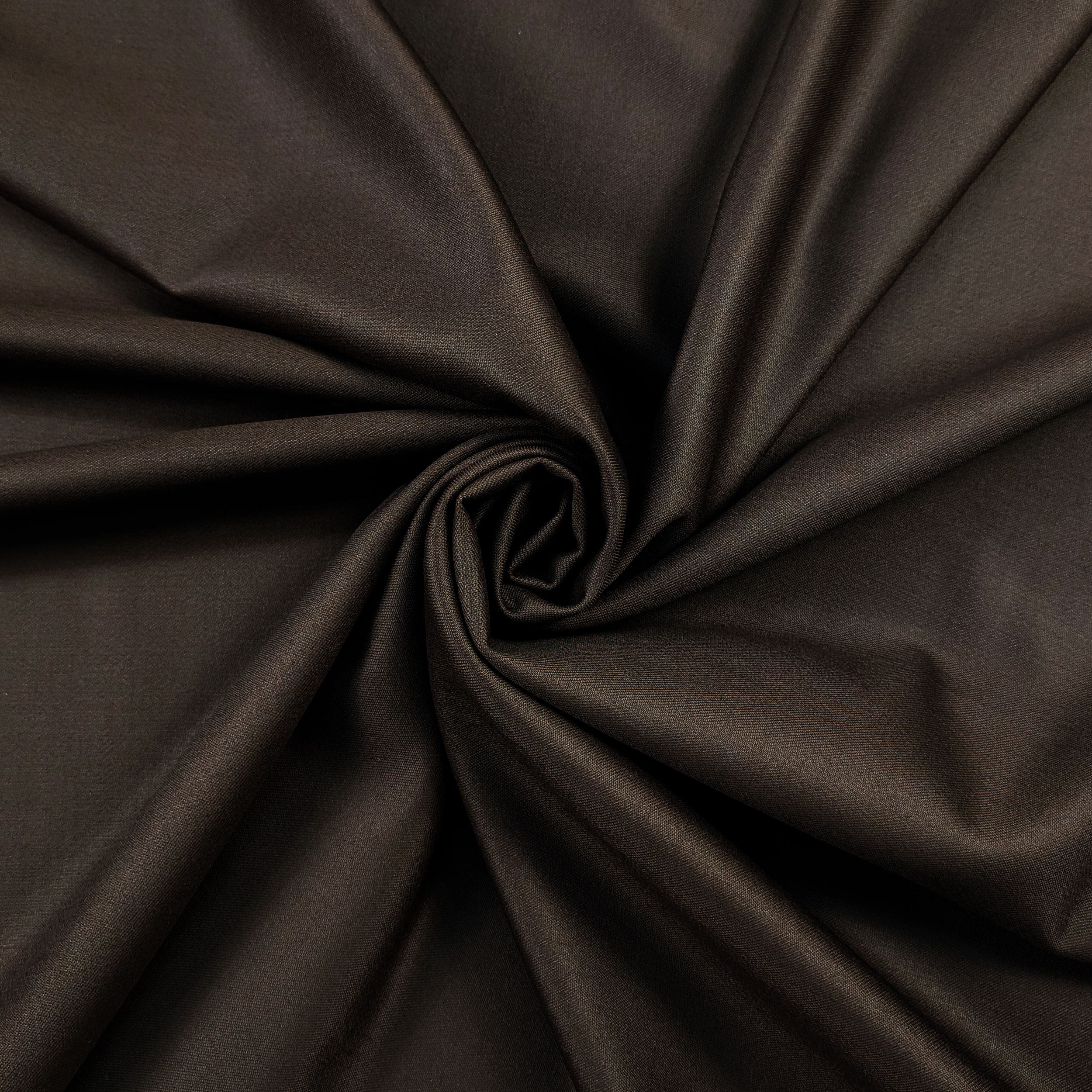 Dark Brown Stretch Wool Satin Image