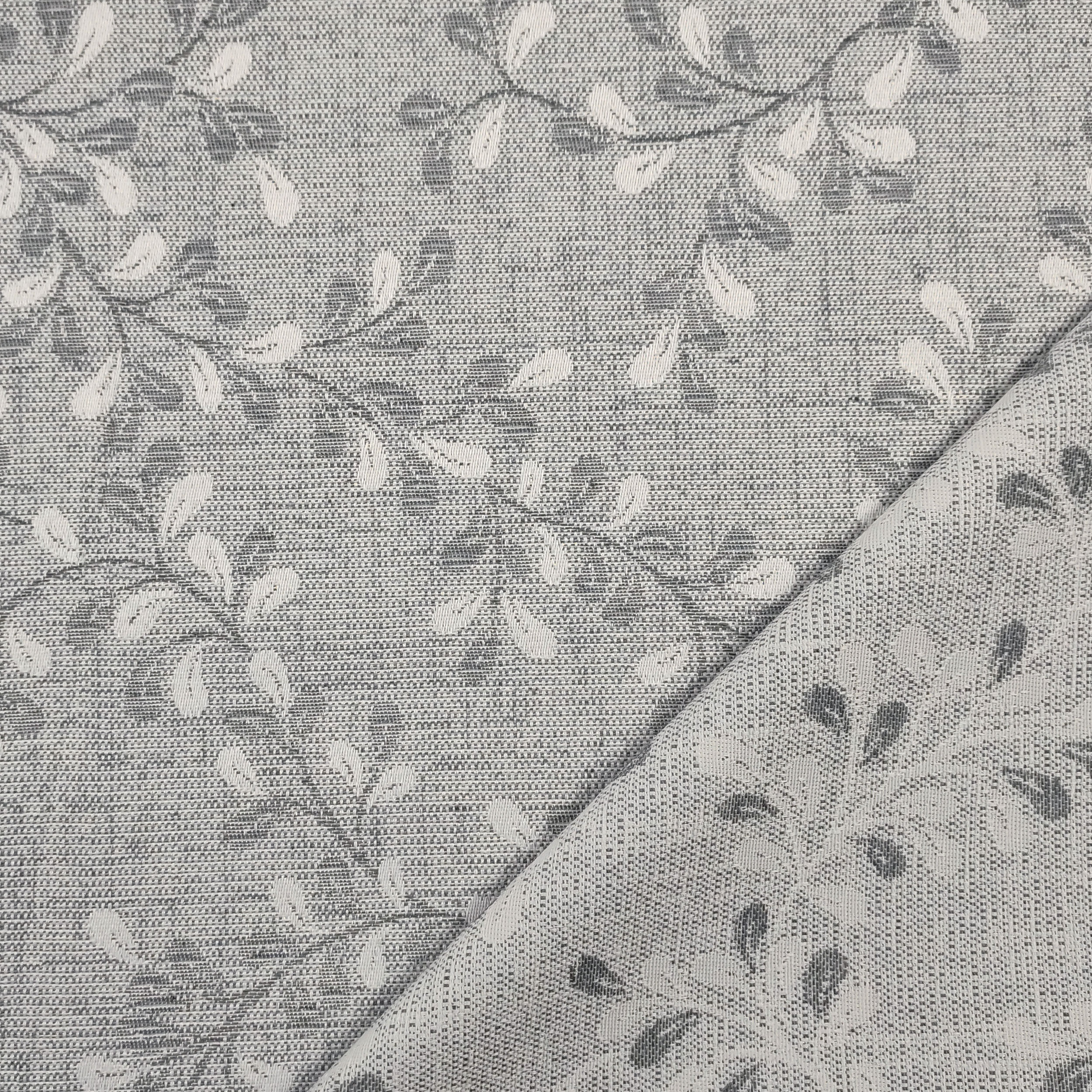 Jacquard de hojas grises