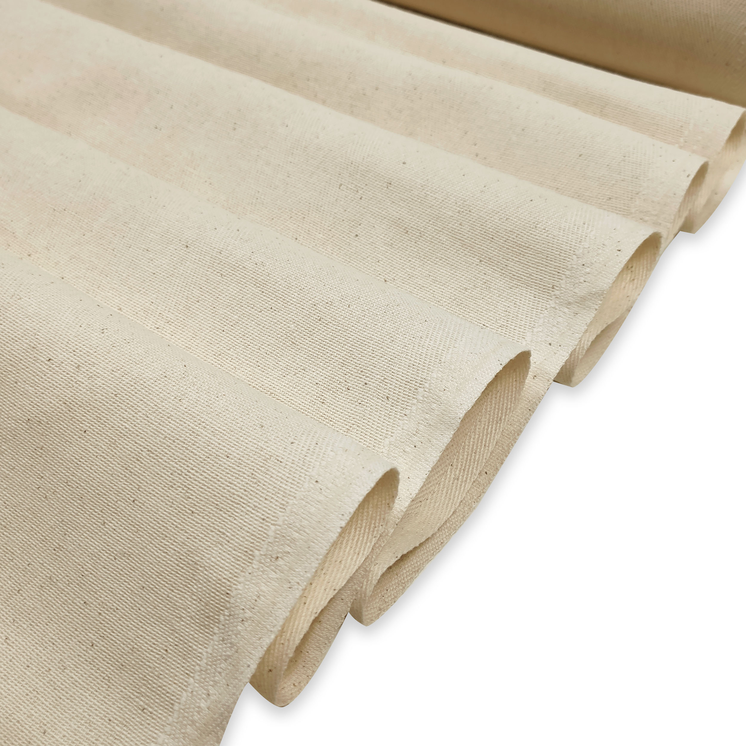 Beige Herringbone Tea Towel Fabric