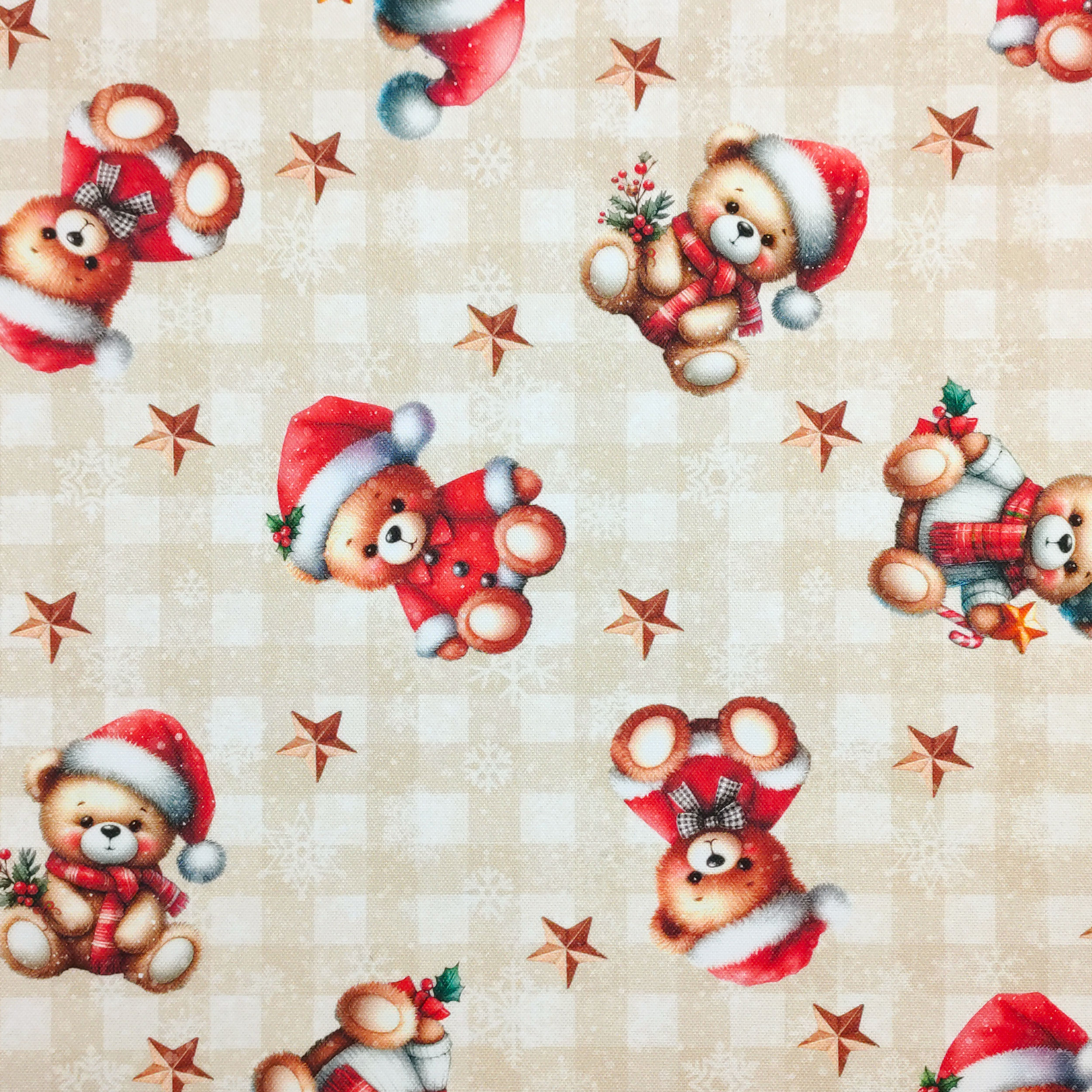 Panama Teddy Tissu de Noël