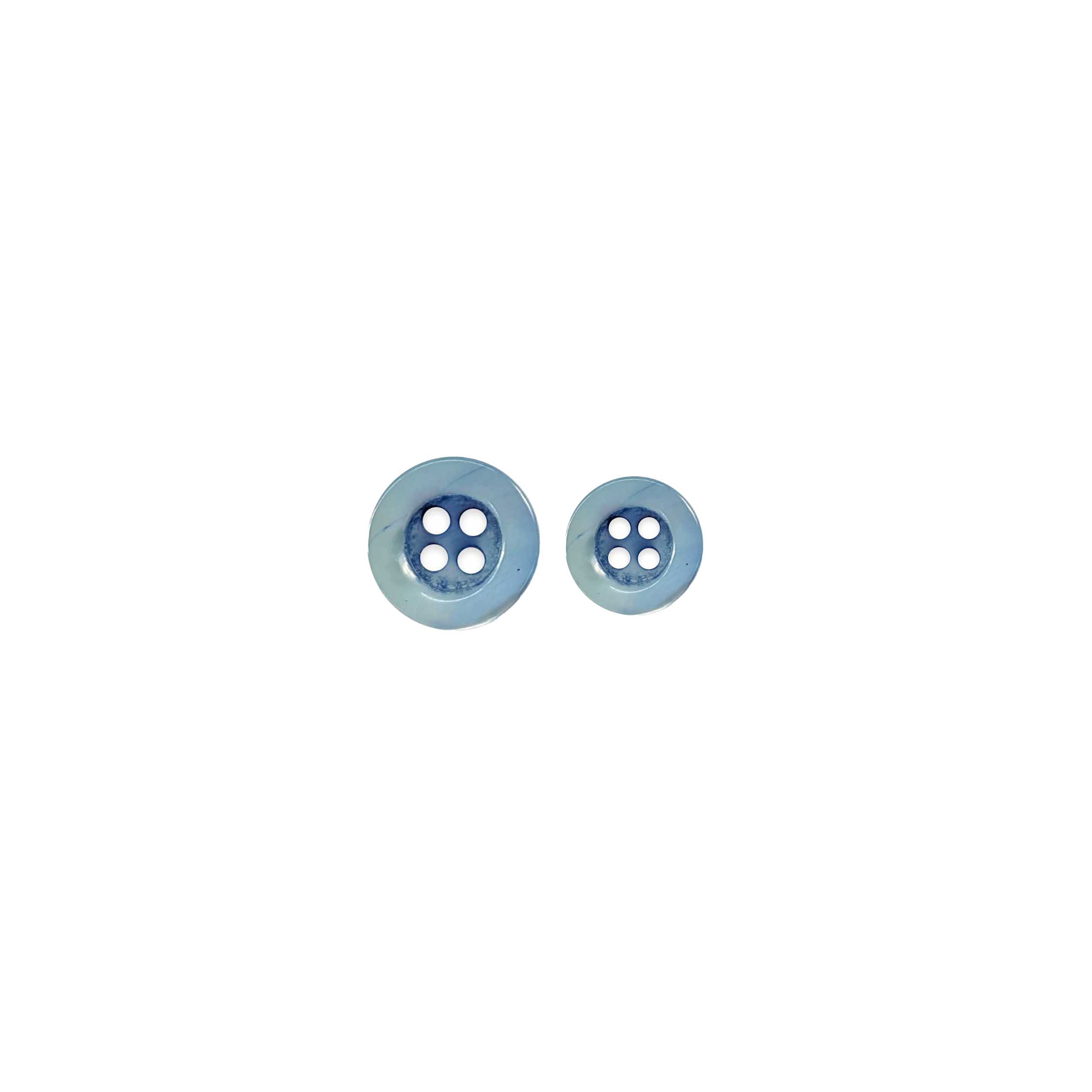 Mother-of-pearl button 4 holes Baby Blue Image