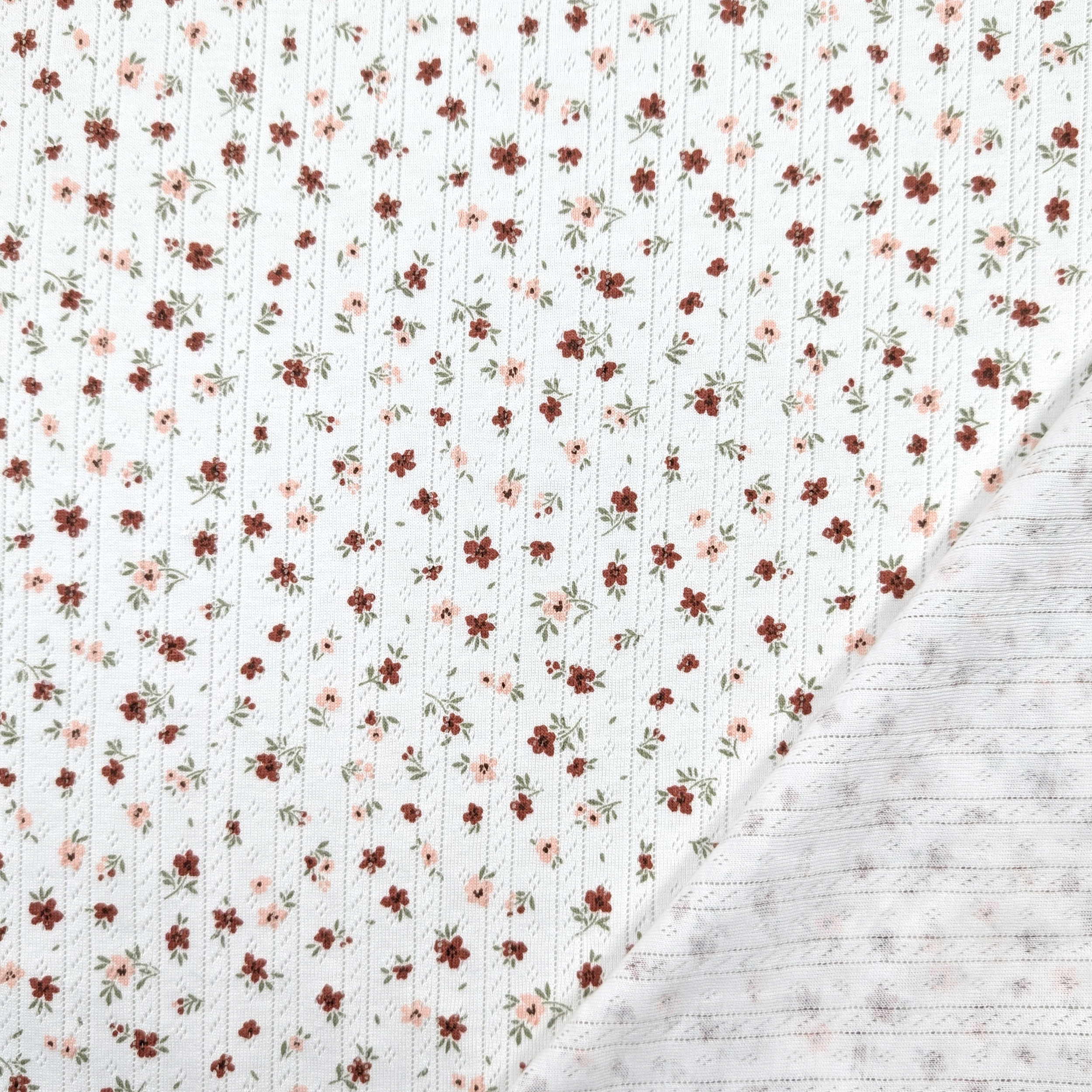 Perforated jersey Autumn flowers Image