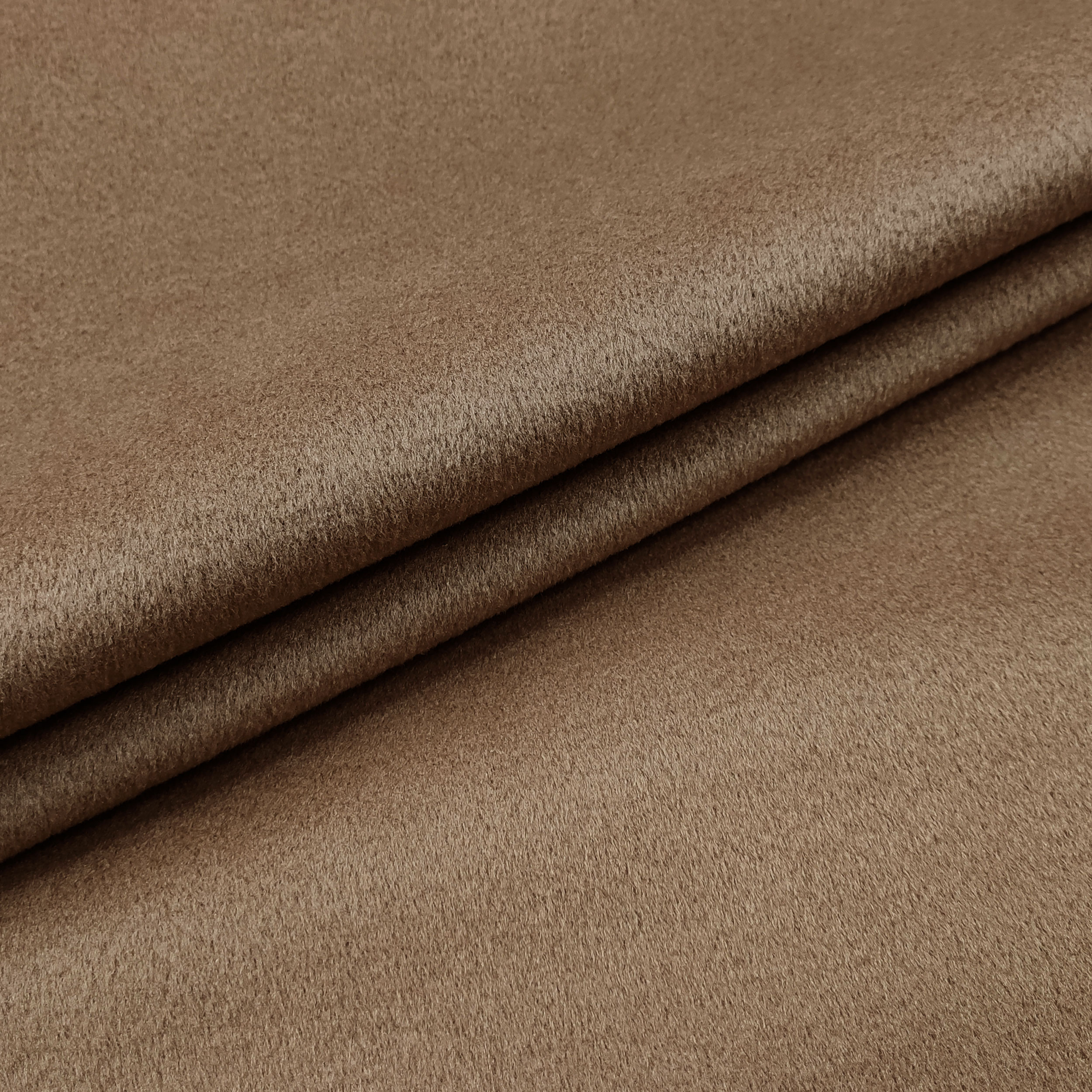 Tissu pour manteau Camel en couleur unie