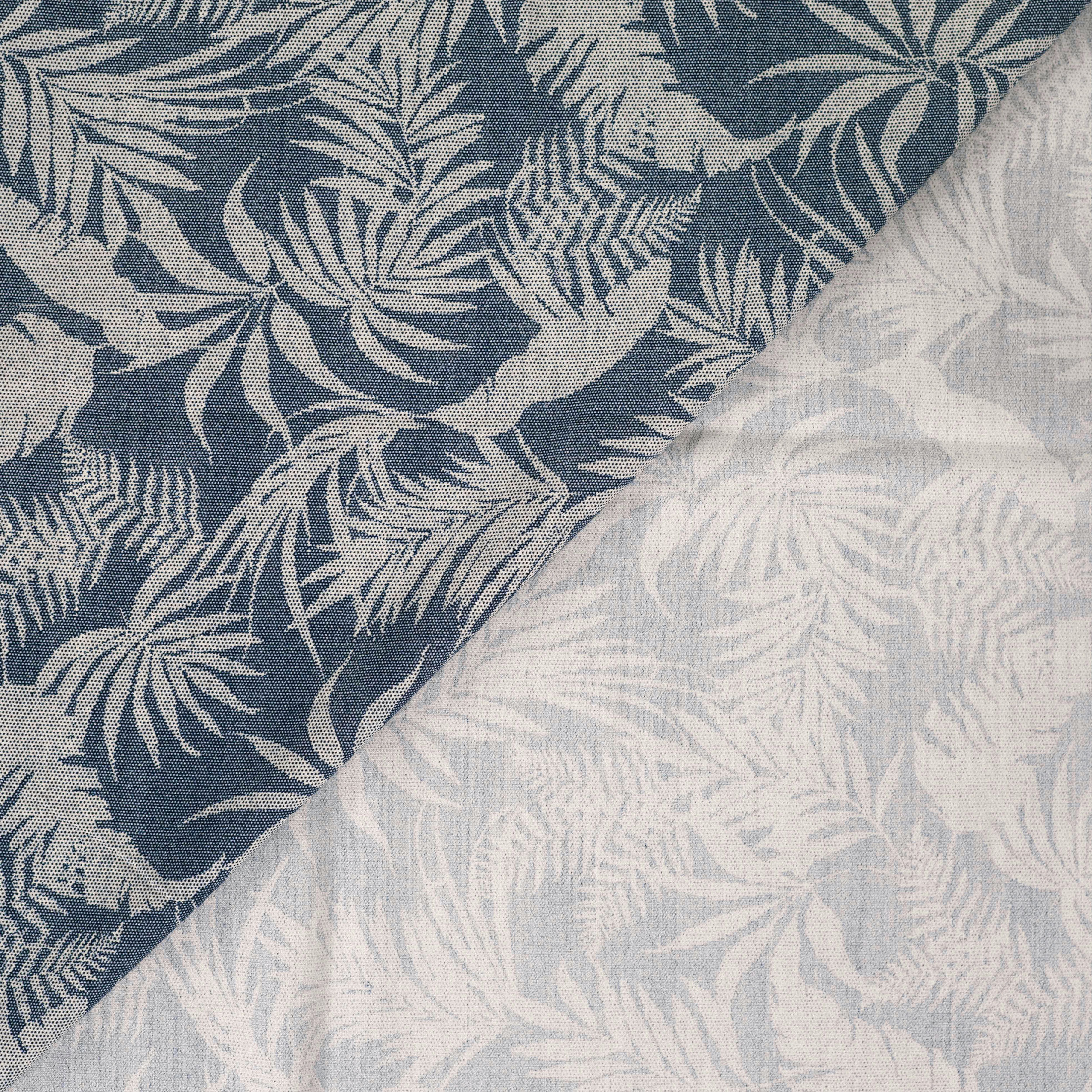 Viscose Palm Leaves Blue Background Image