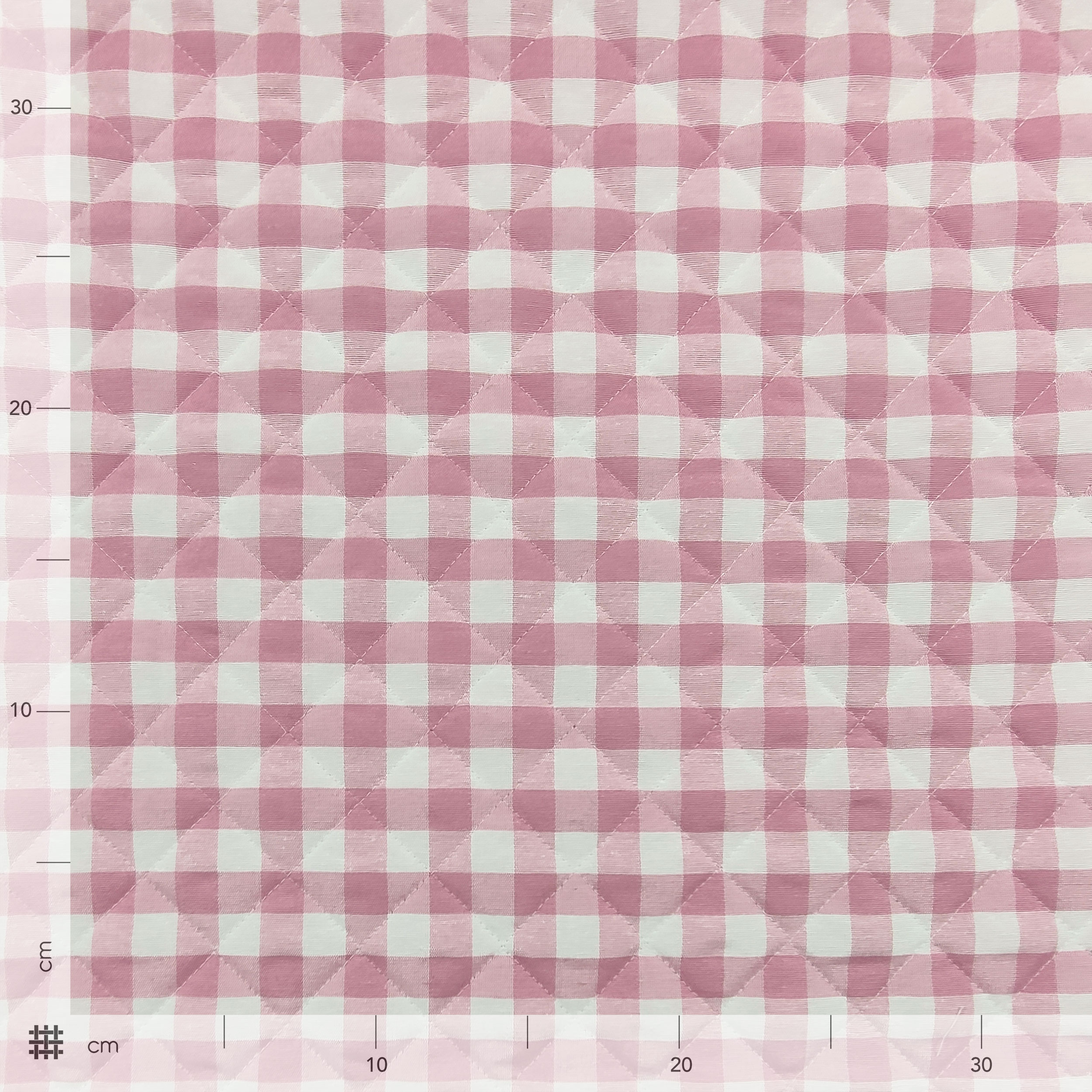 Quilted Fabric Pink Checkered