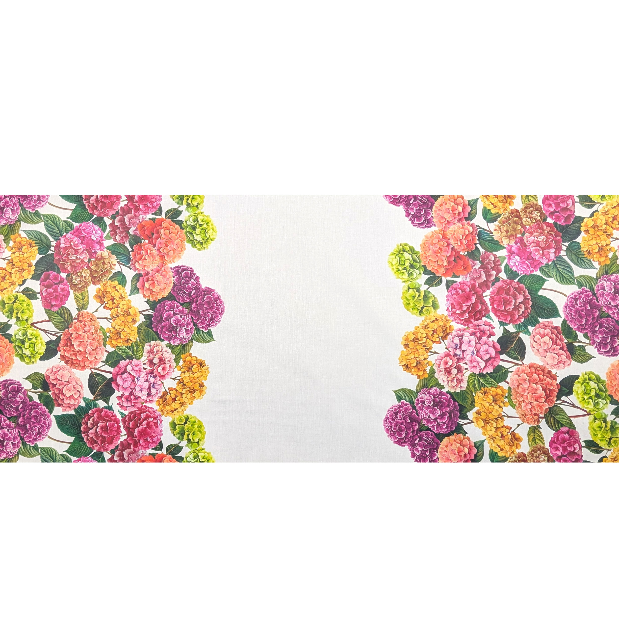 Fabric for Resin Tablecloth Hydrangea Border Image