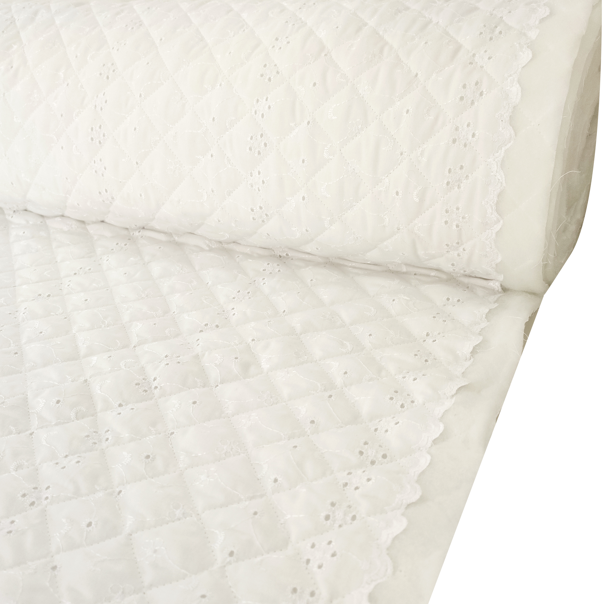 Festoneado Sangallo Tejido Acolchado Crema