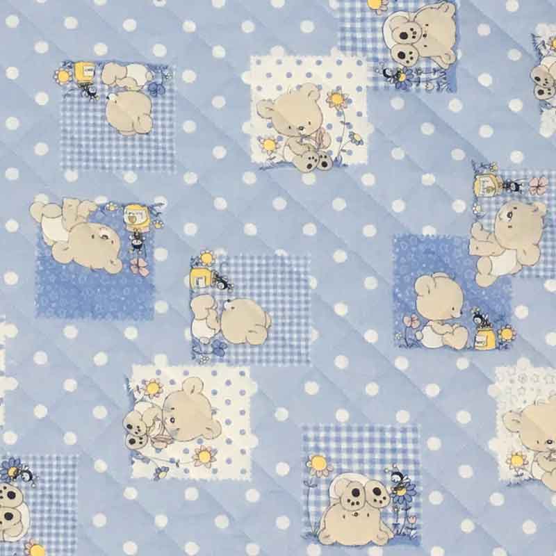 Sac de couchage bleu ours et abeilles