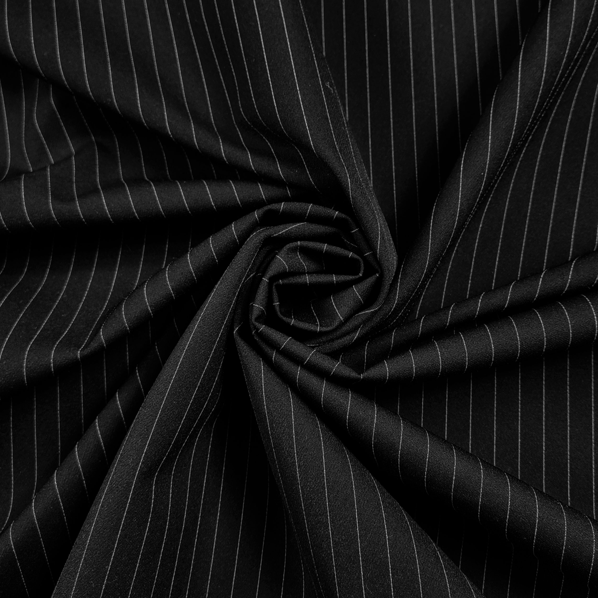 Tissu à rayures Fashion Noir