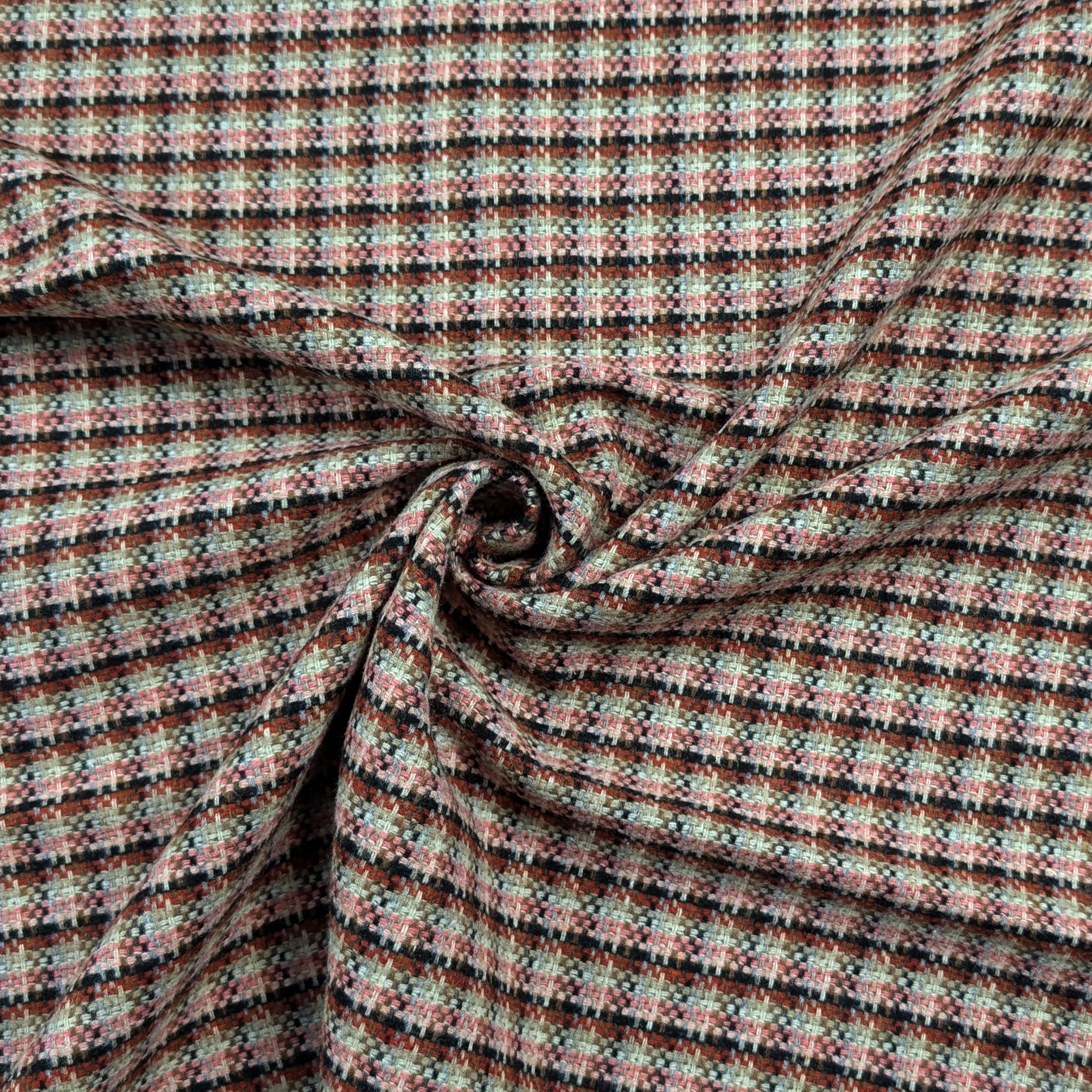 Tweed Wool Fantasy Check Pink Tones Image
