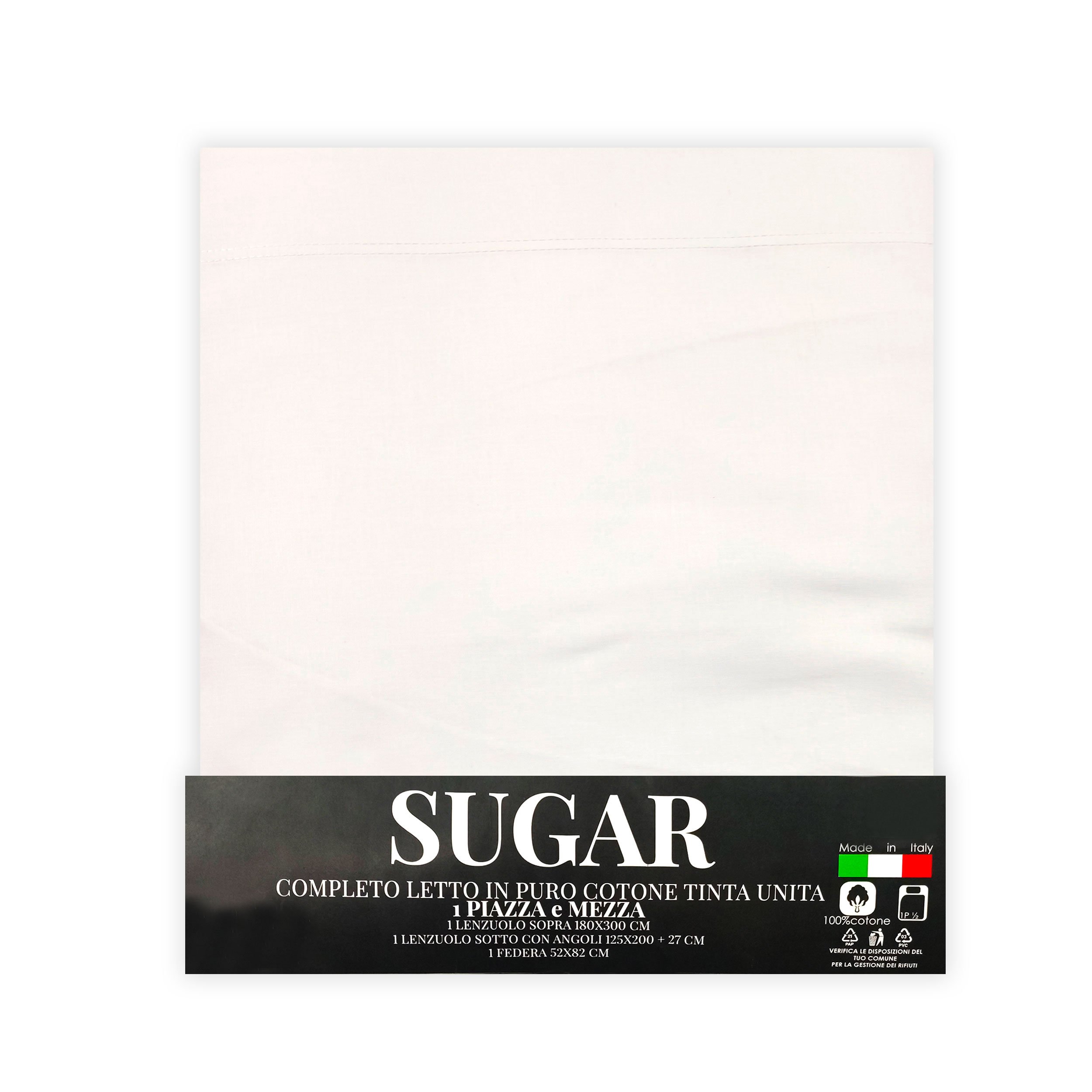 Complete White Bed Sheets 1½ Square Bed