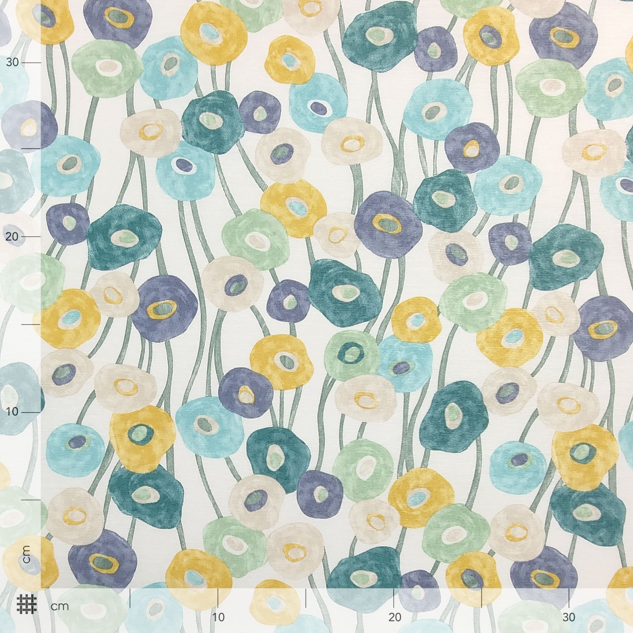 Tissu pour nappe en résine Fleurs peintes