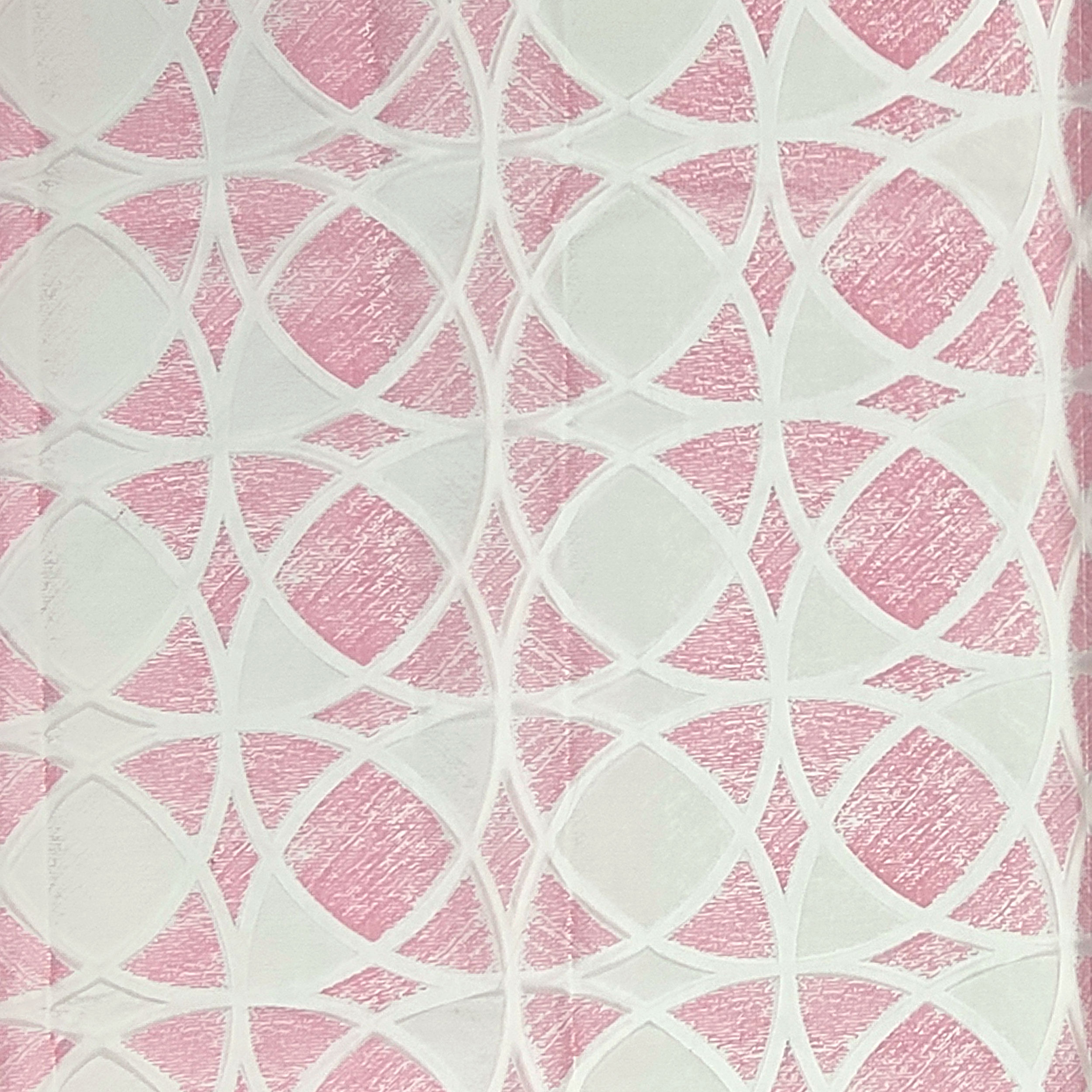 Rideau Devorè géométrique rose