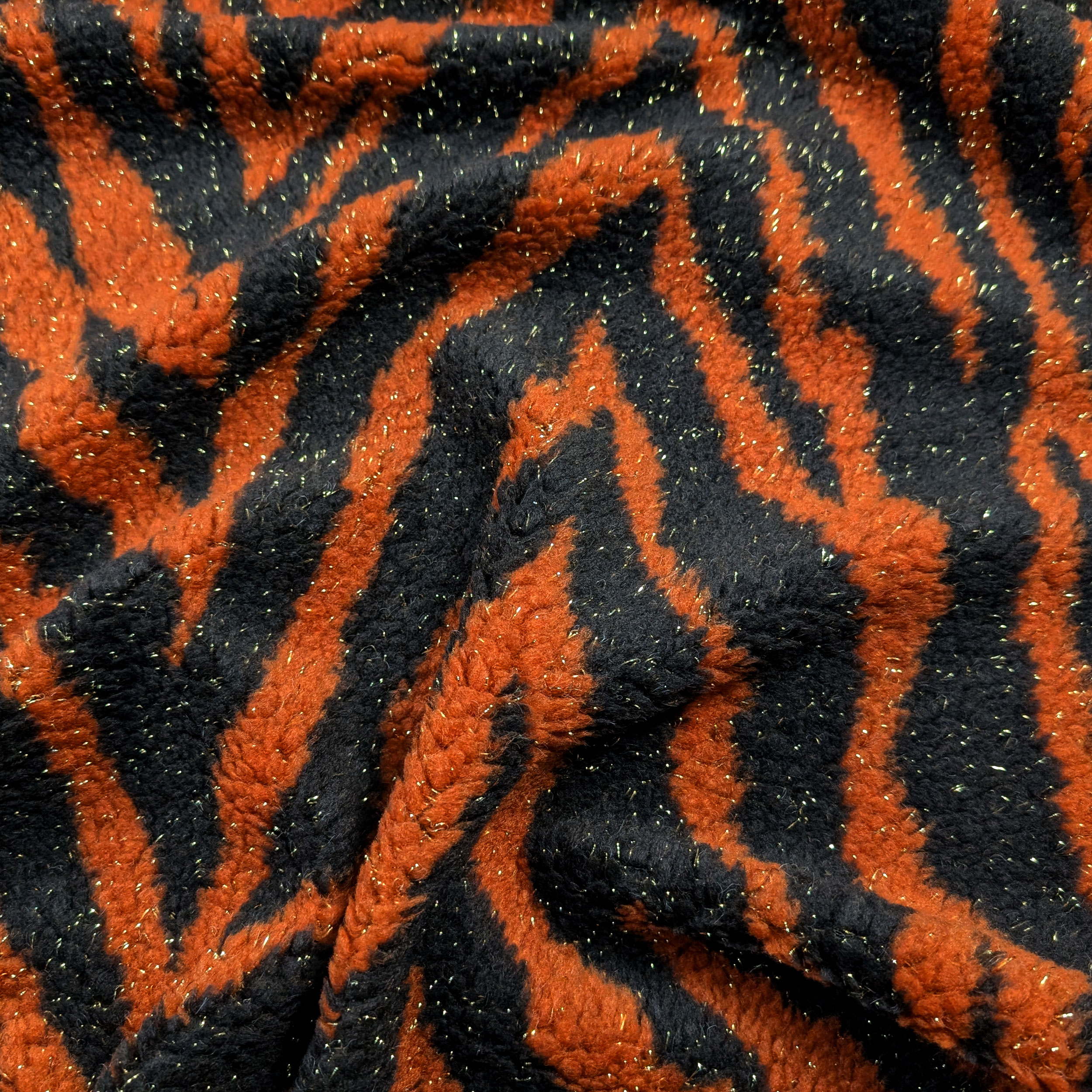 Gold Lurex Zebra Pattern Coat Image