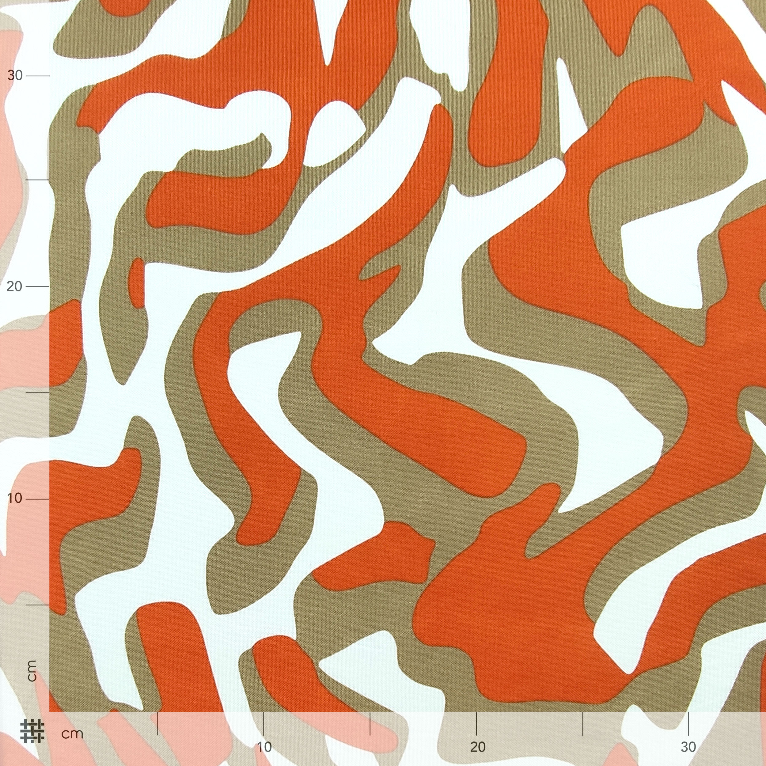 Fashion Viscose Silk Patterned Abstract Orange Image