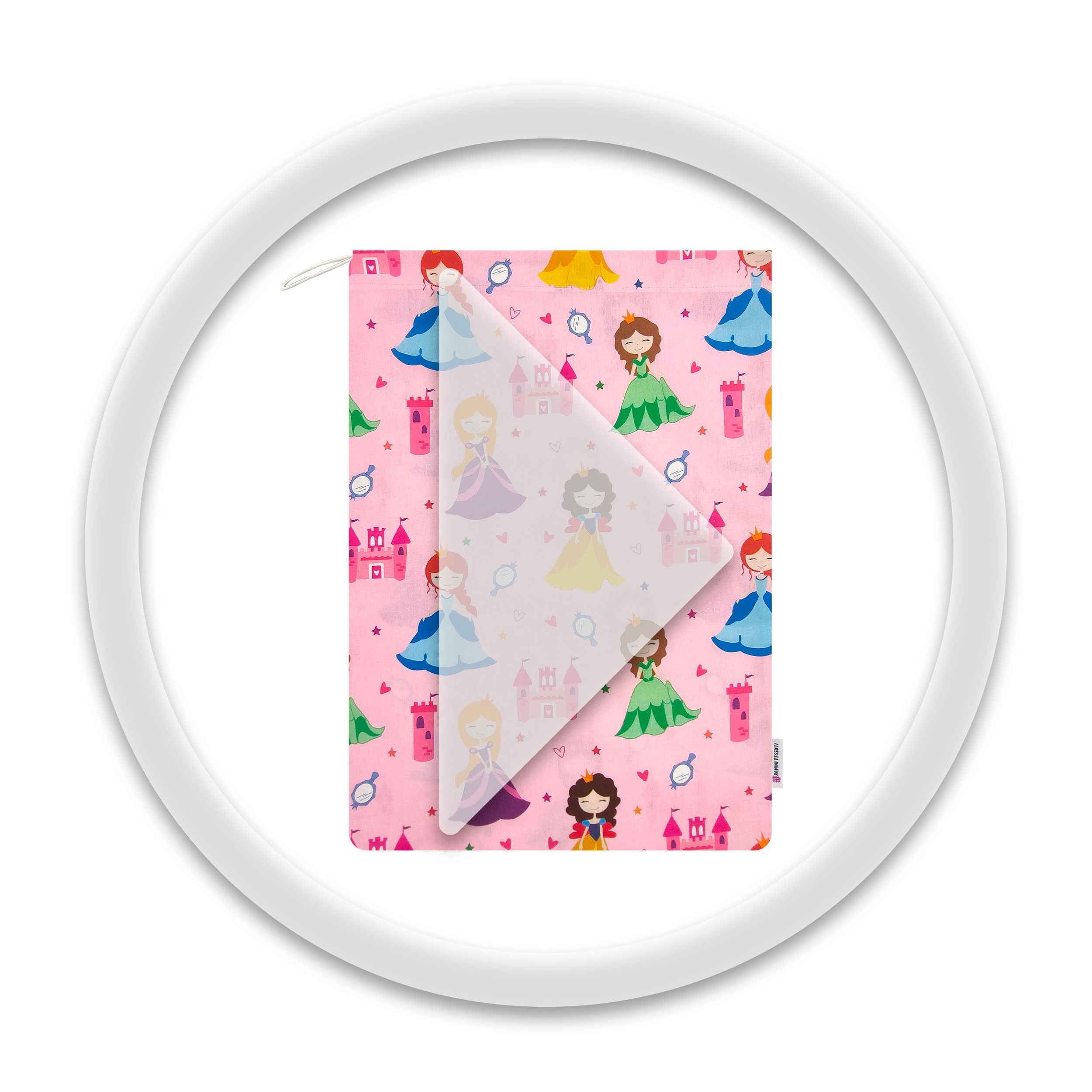 Princesses Nursery Change Bag Pink Background Image