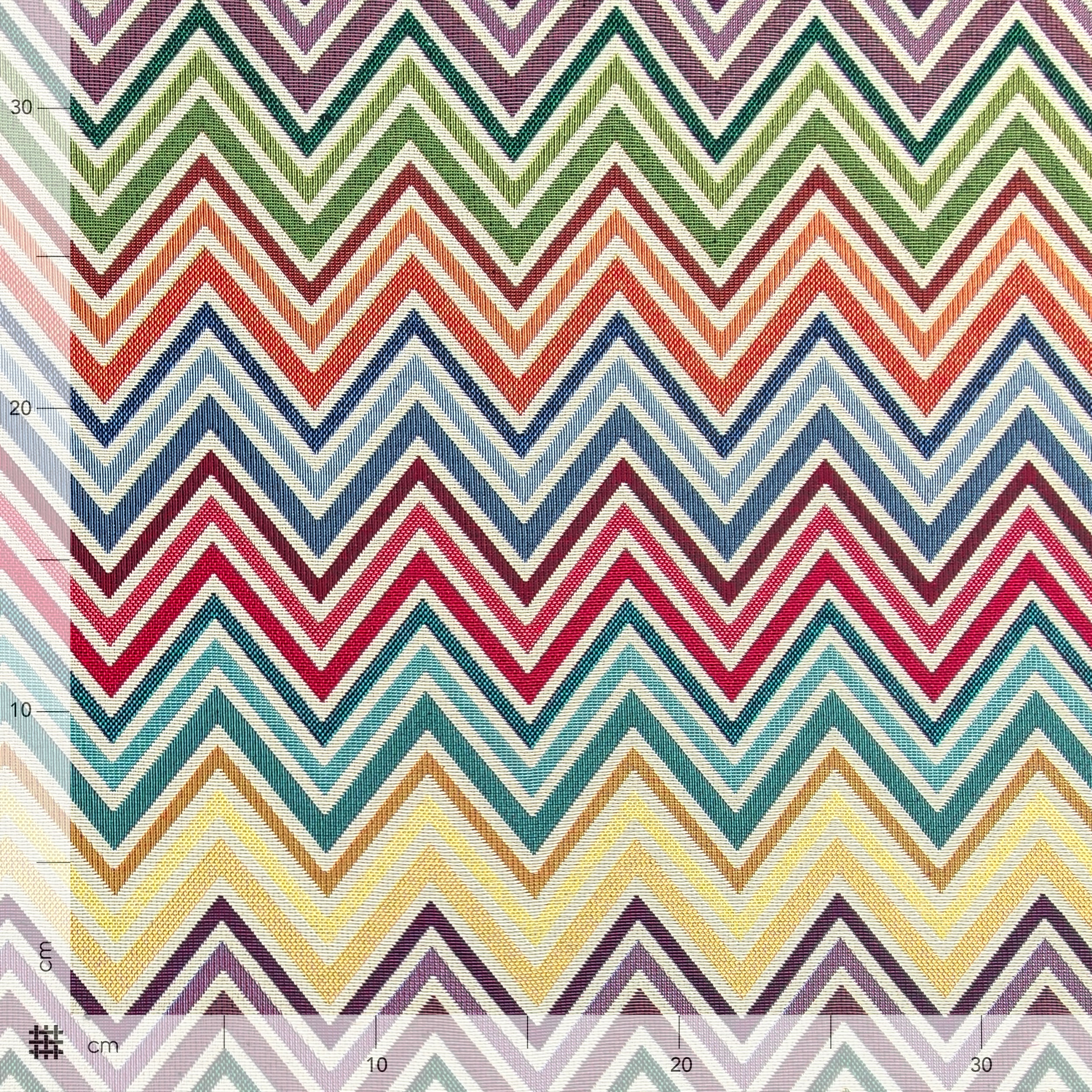 Gobelin Fantasy Zig Zag rayures multicolores