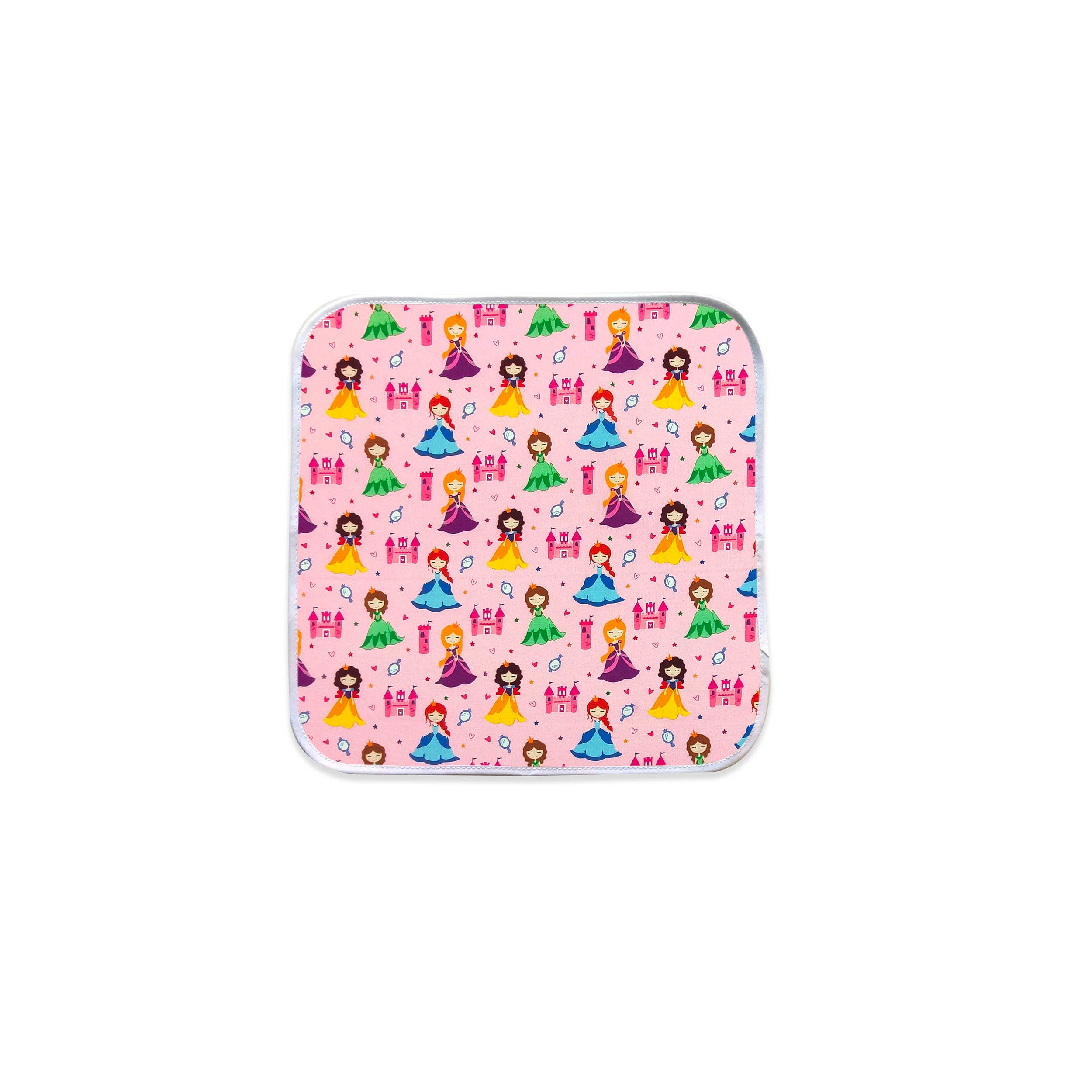 Serviette Princesses Fond rose