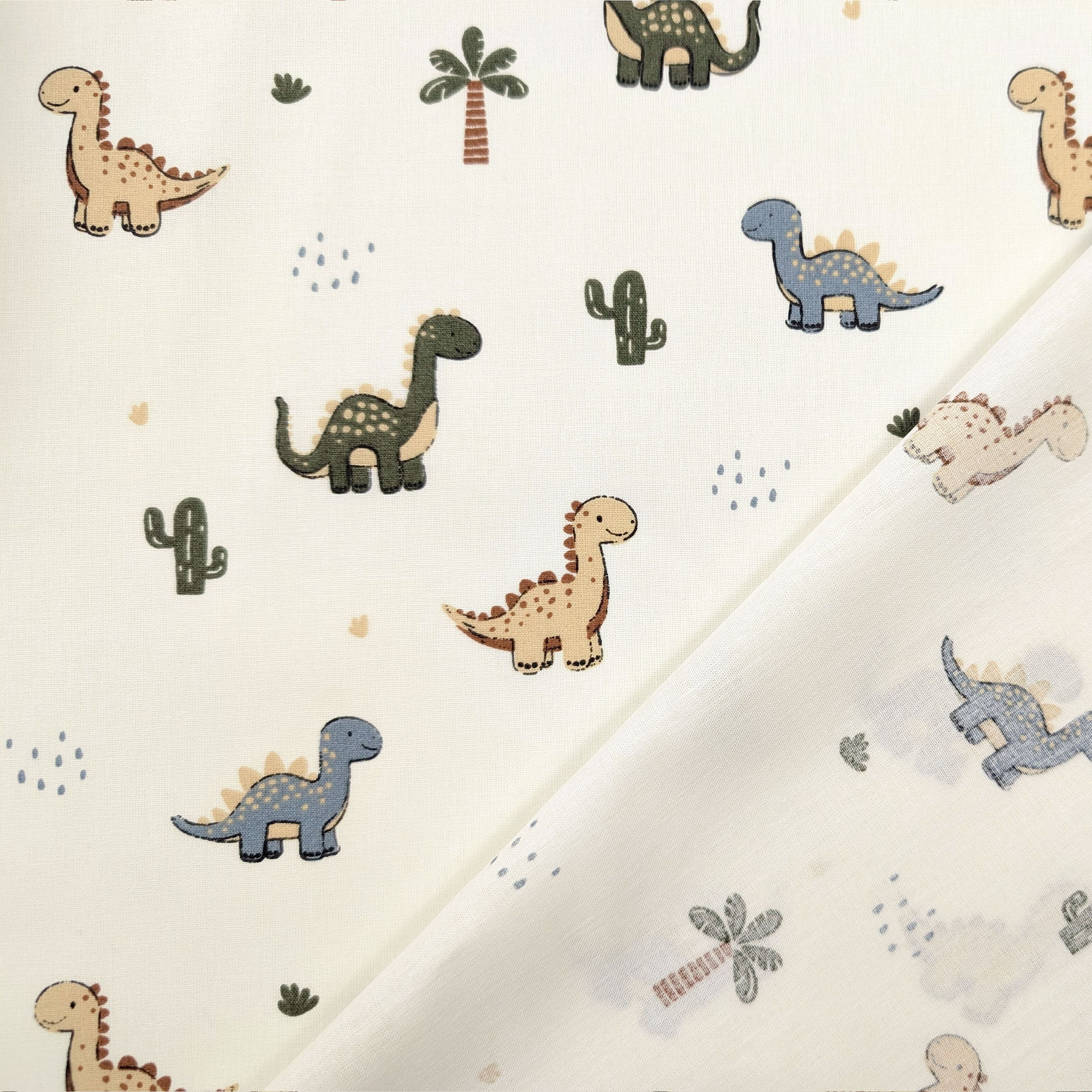 Cotton poplin with Stegosaurus pattern Image