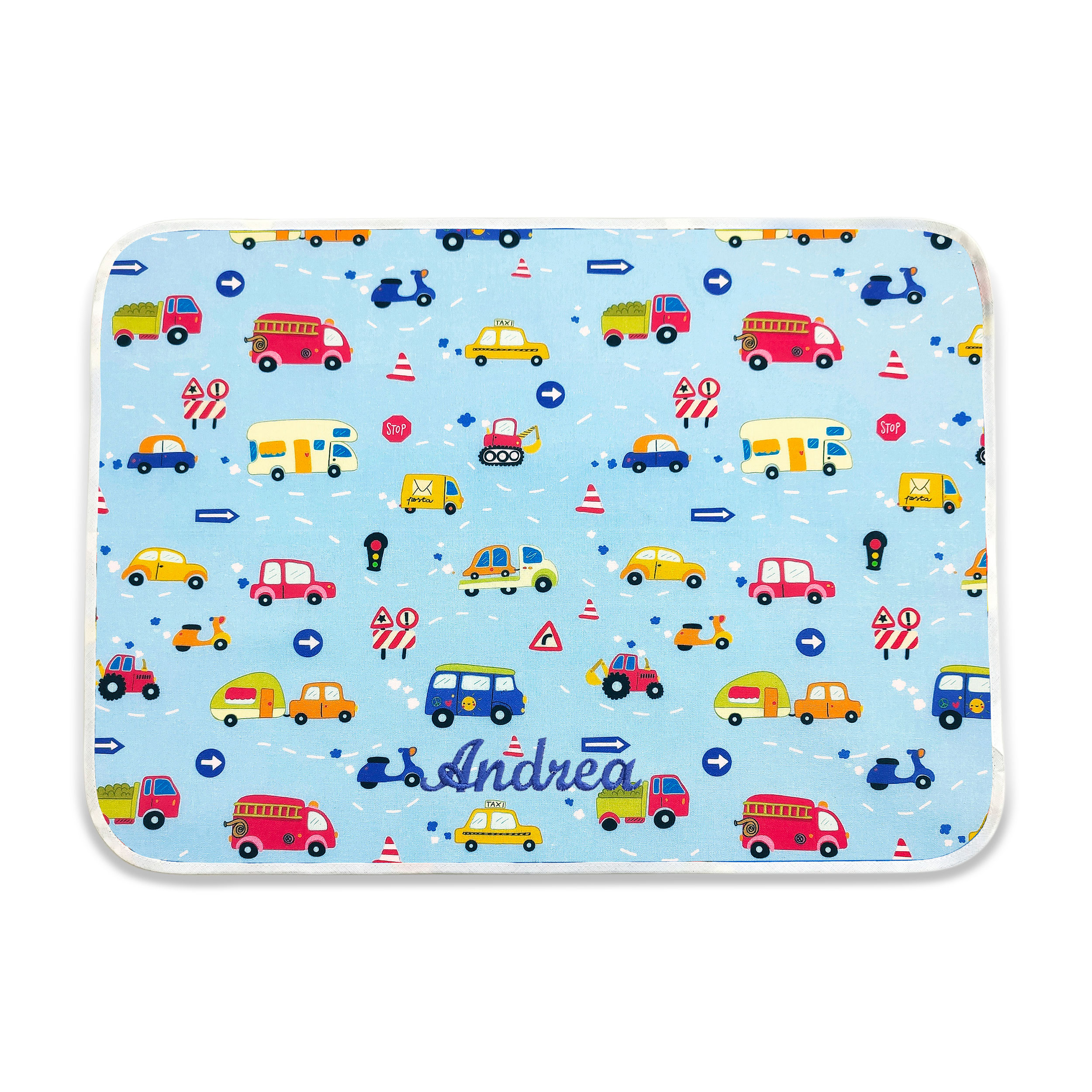 Set de table Cars Fond bleu clair - Panini Fabrics
